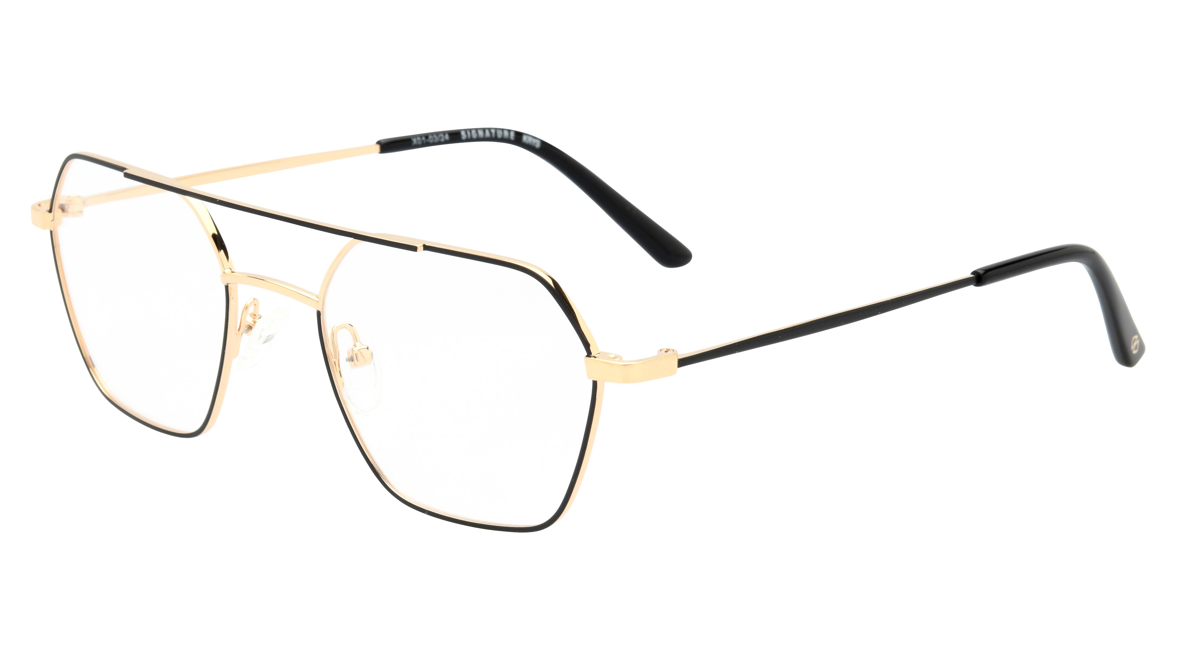 Lunettes de vue Signature Krys Homme Or Aviateur Com2404 Trois-Quart