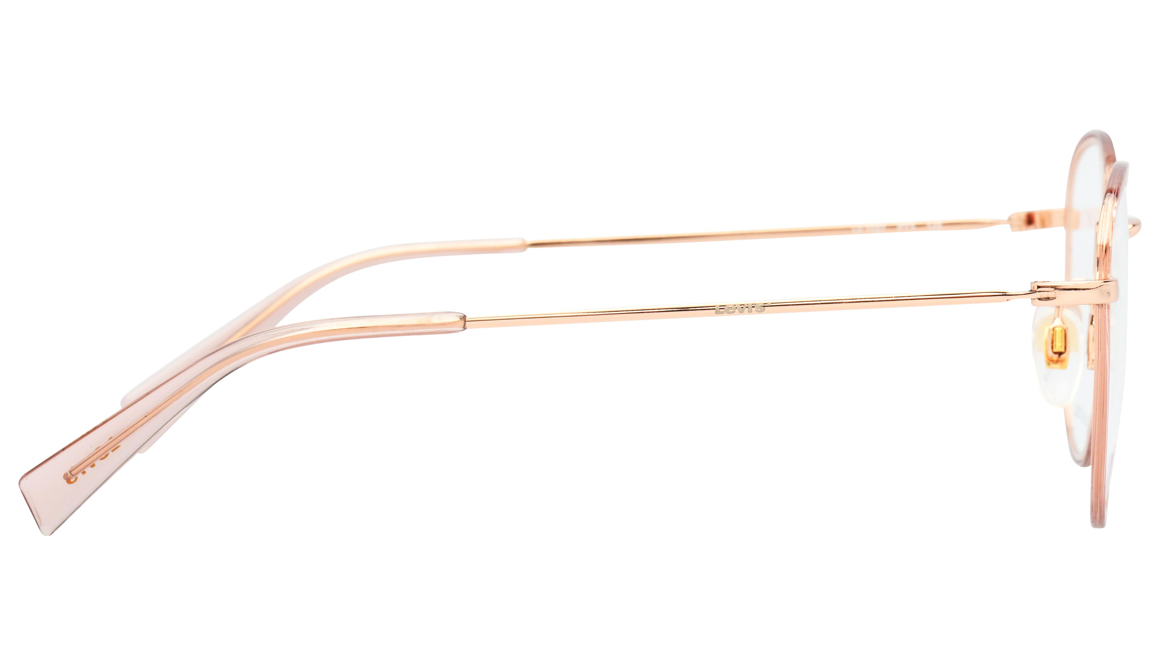 Lunettes de vue Levi's Femme Or Ronde Lv1027 Droite