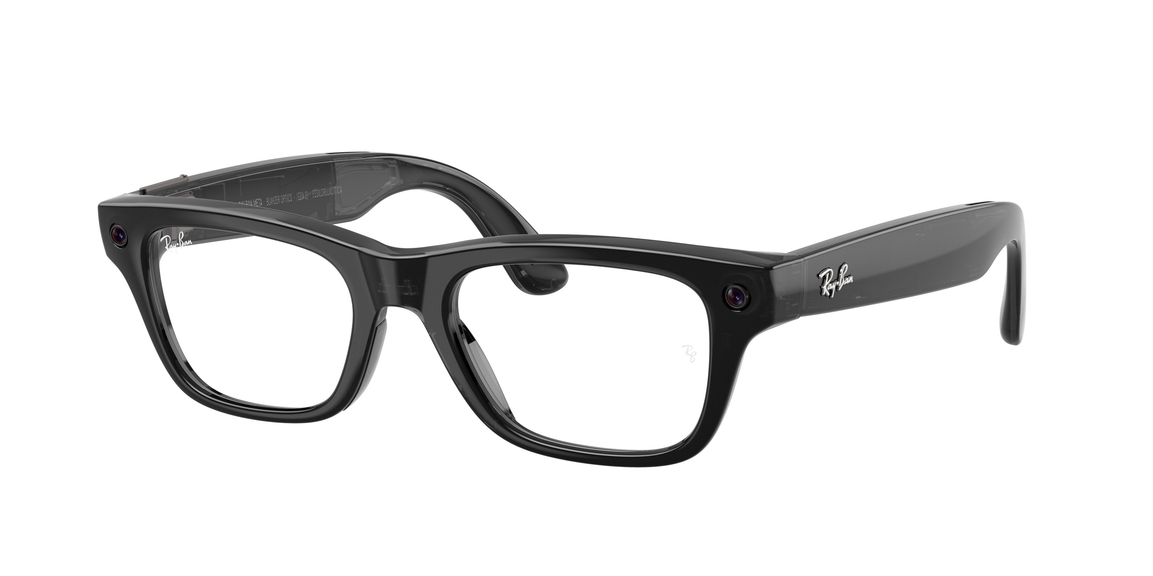 Lunettes de vue Ray-Ban Meta Mixte Noir Rectangle Rw7001 Droite