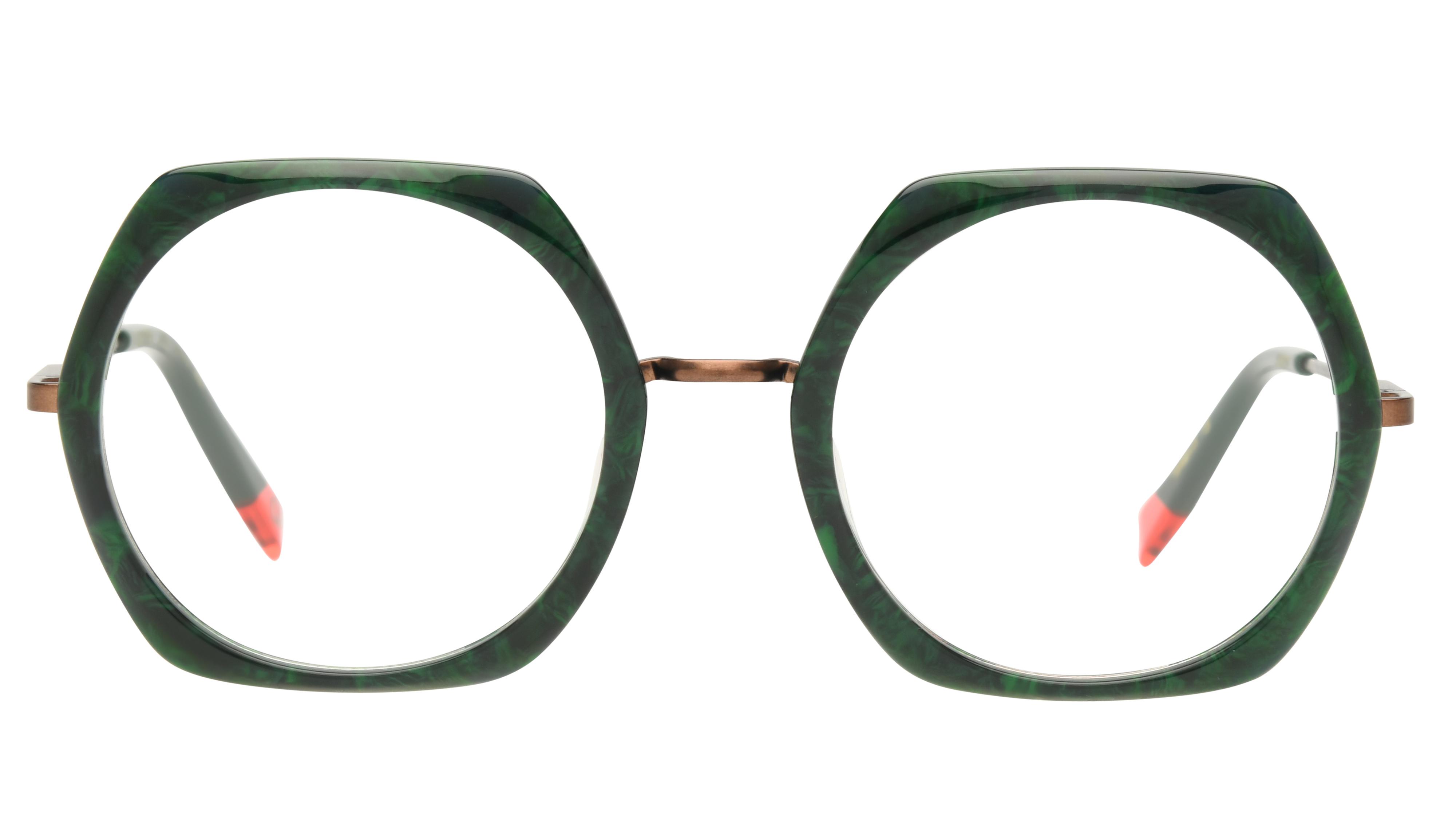 Lunettes de vue Etnia Barcelona Femme Vert Ronde Cassiopea Face