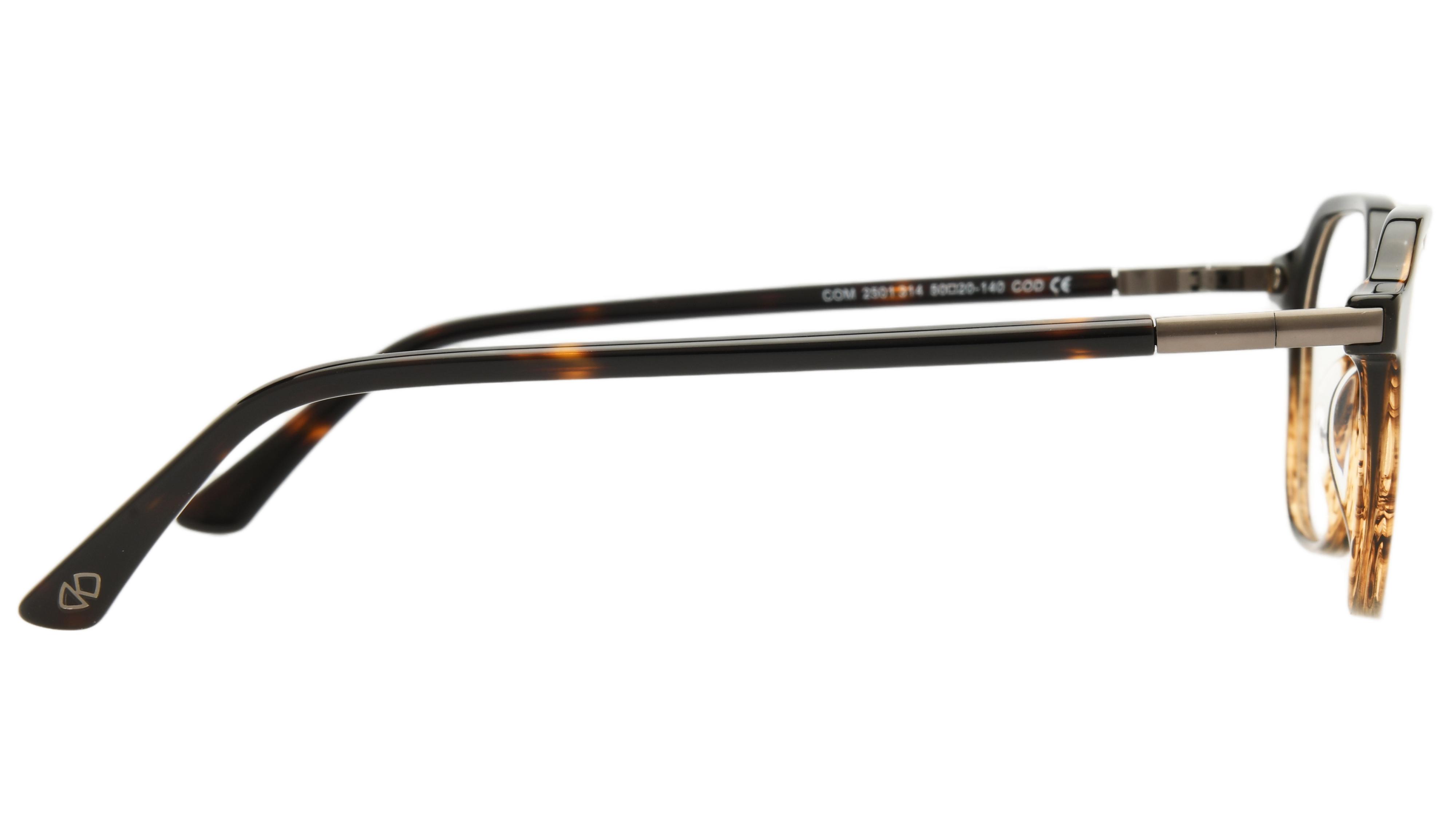 Lunettes de vue Signature Krys Homme Marron Carré Com2501 Droite