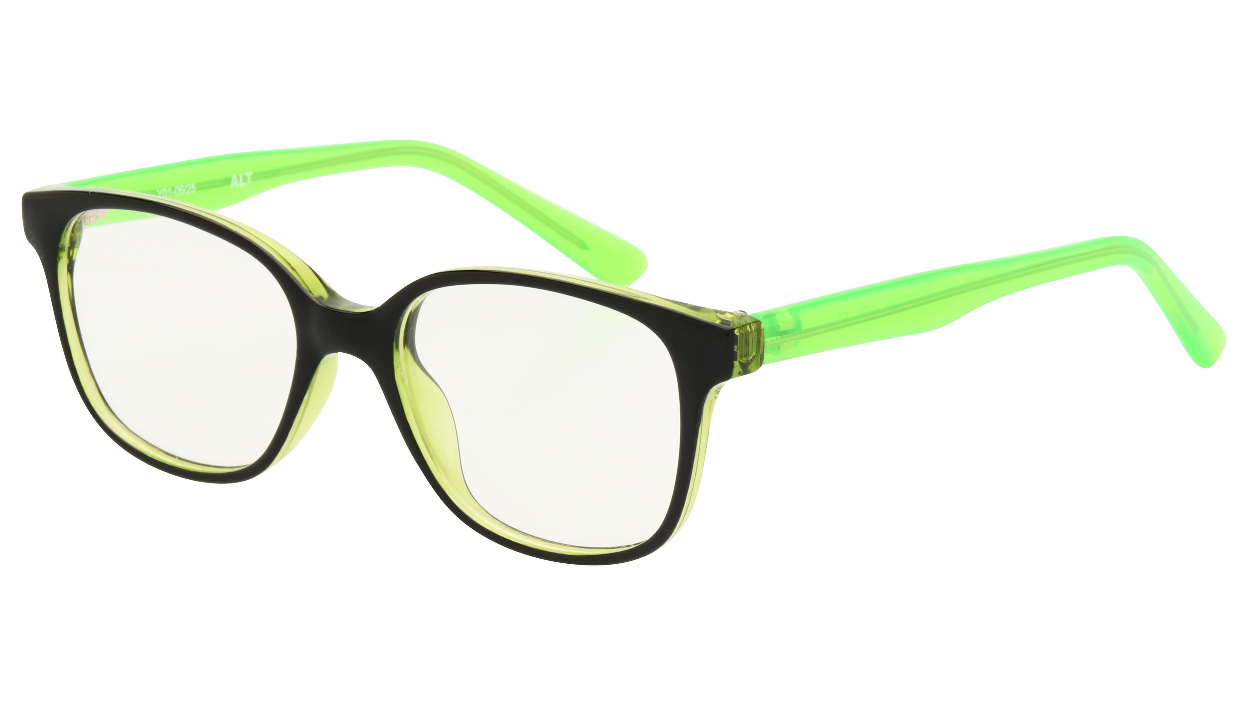 Lunettes de vue Alternance Enfant Vert Rectangle Alt26104 Trois-Quart