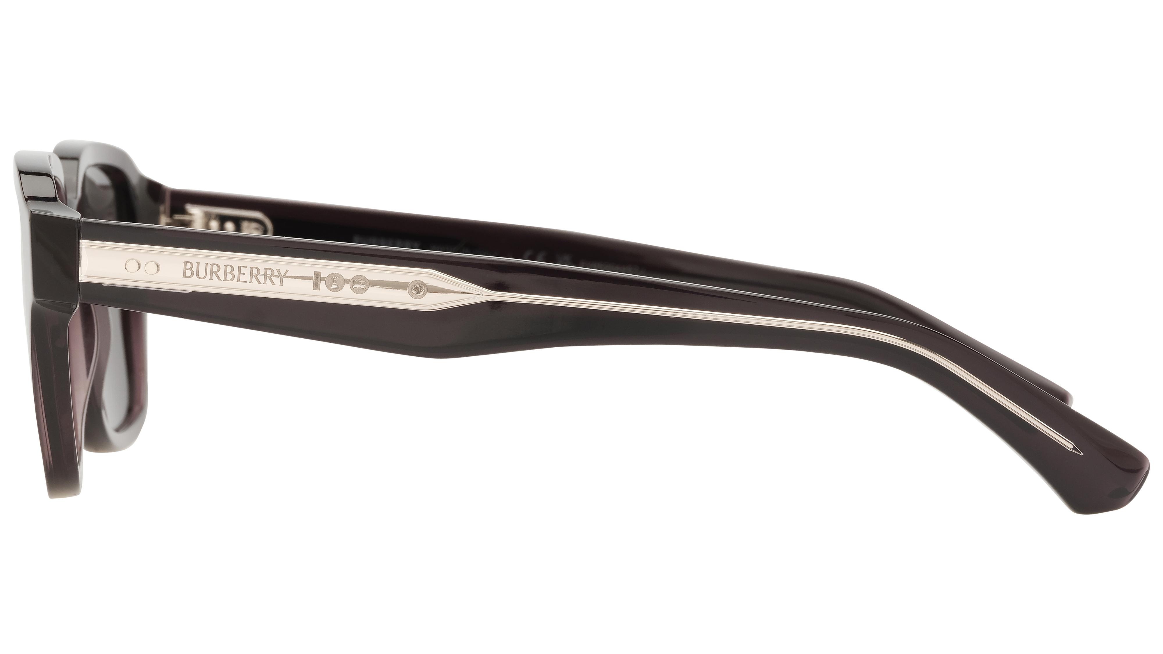 Lunettes de soleil Burberry Homme Gris Carré be4484 Gauche