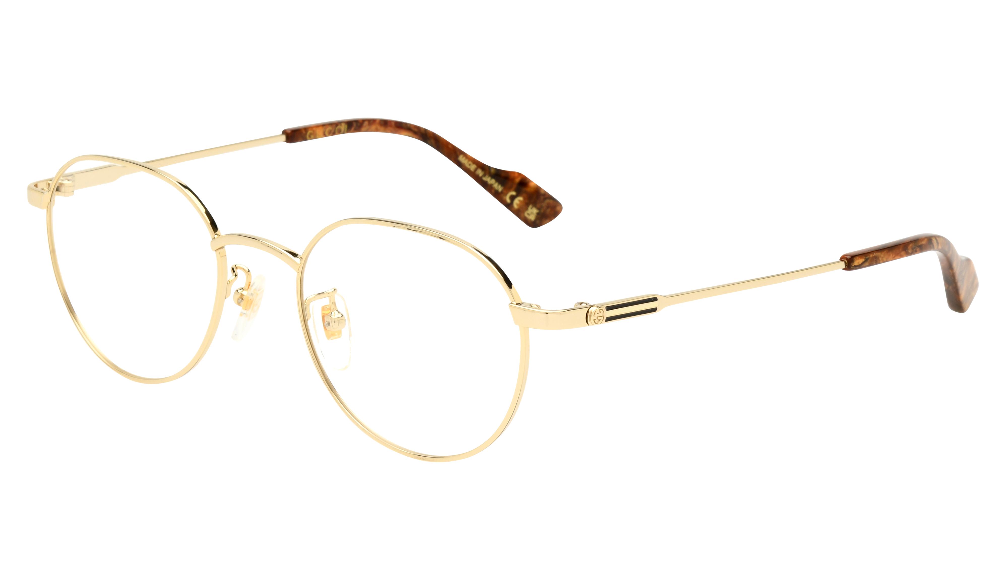 Lunettes de vue Gucci Homme Or Ronde Gg1747Oa Trois-Quart