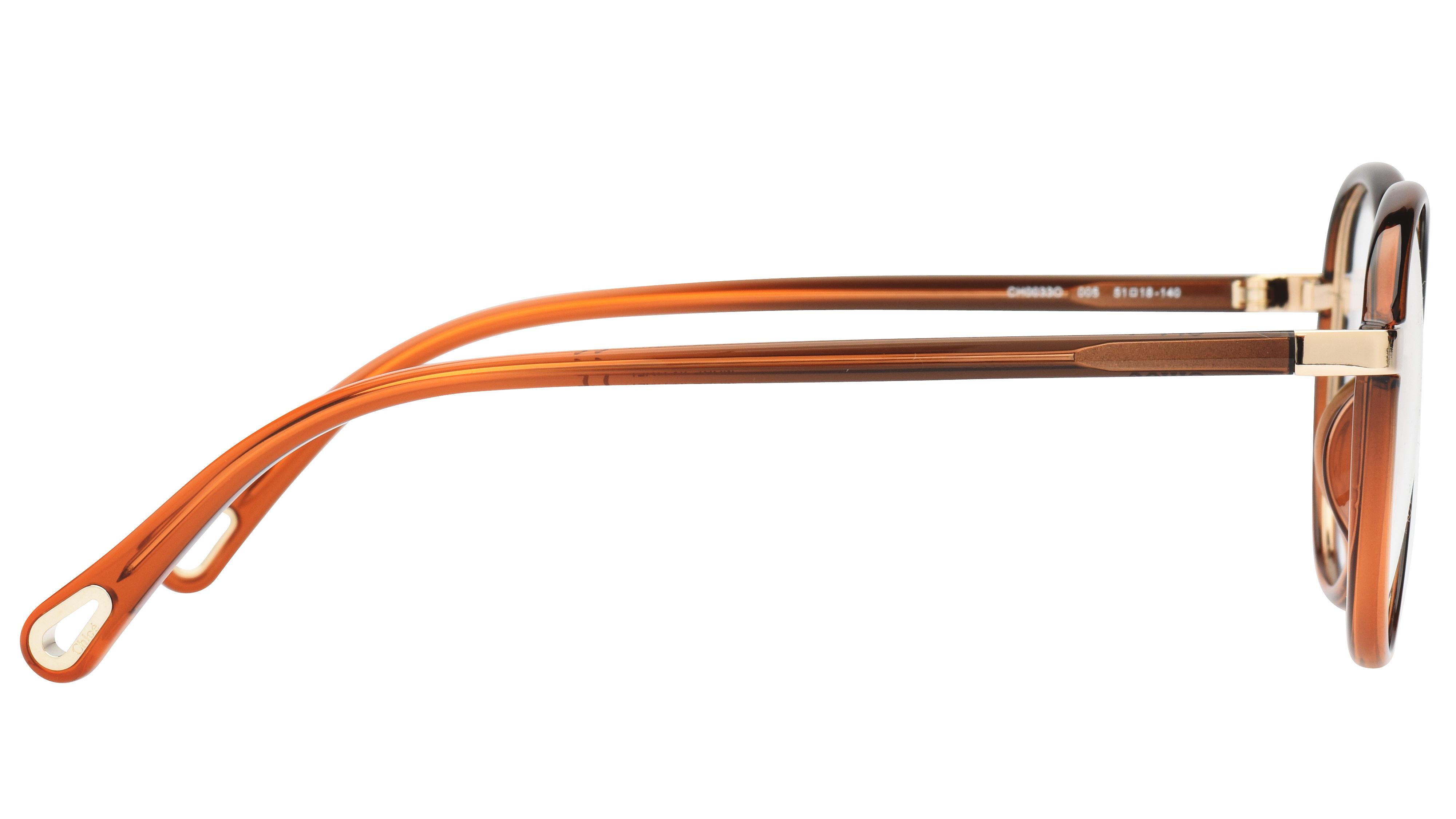 Lunettes de vue Chloé Femme Marron Ronde CH0033O Droite