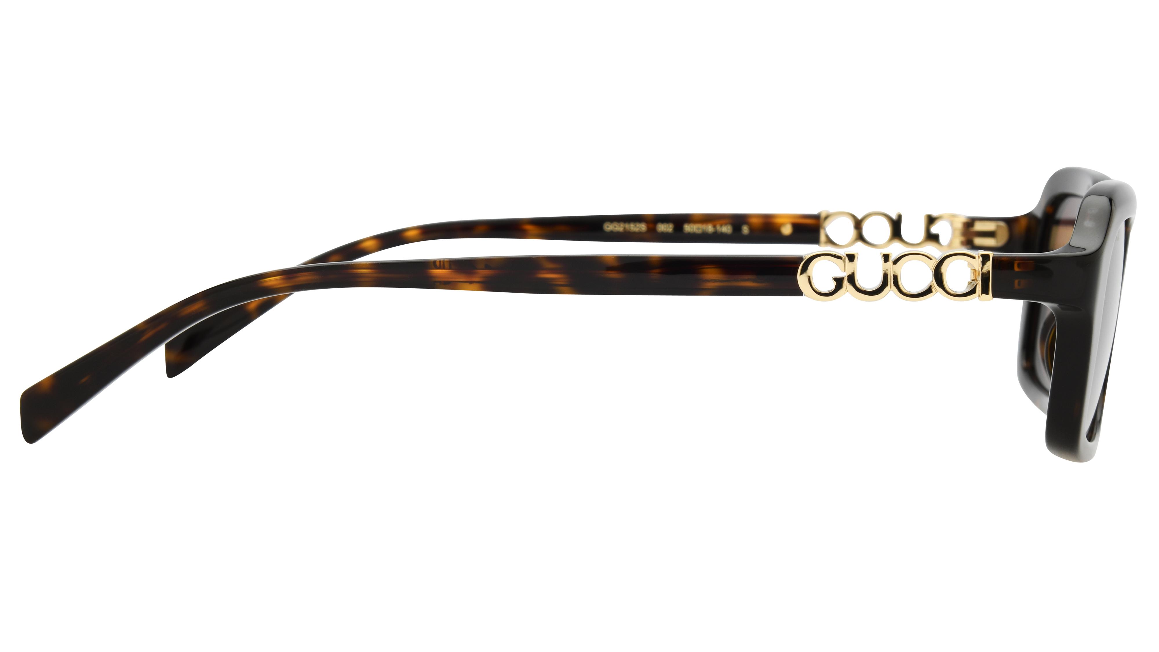 Lunettes de soleil Gucci Femme Écaille Rectangle Gg2152S Droite