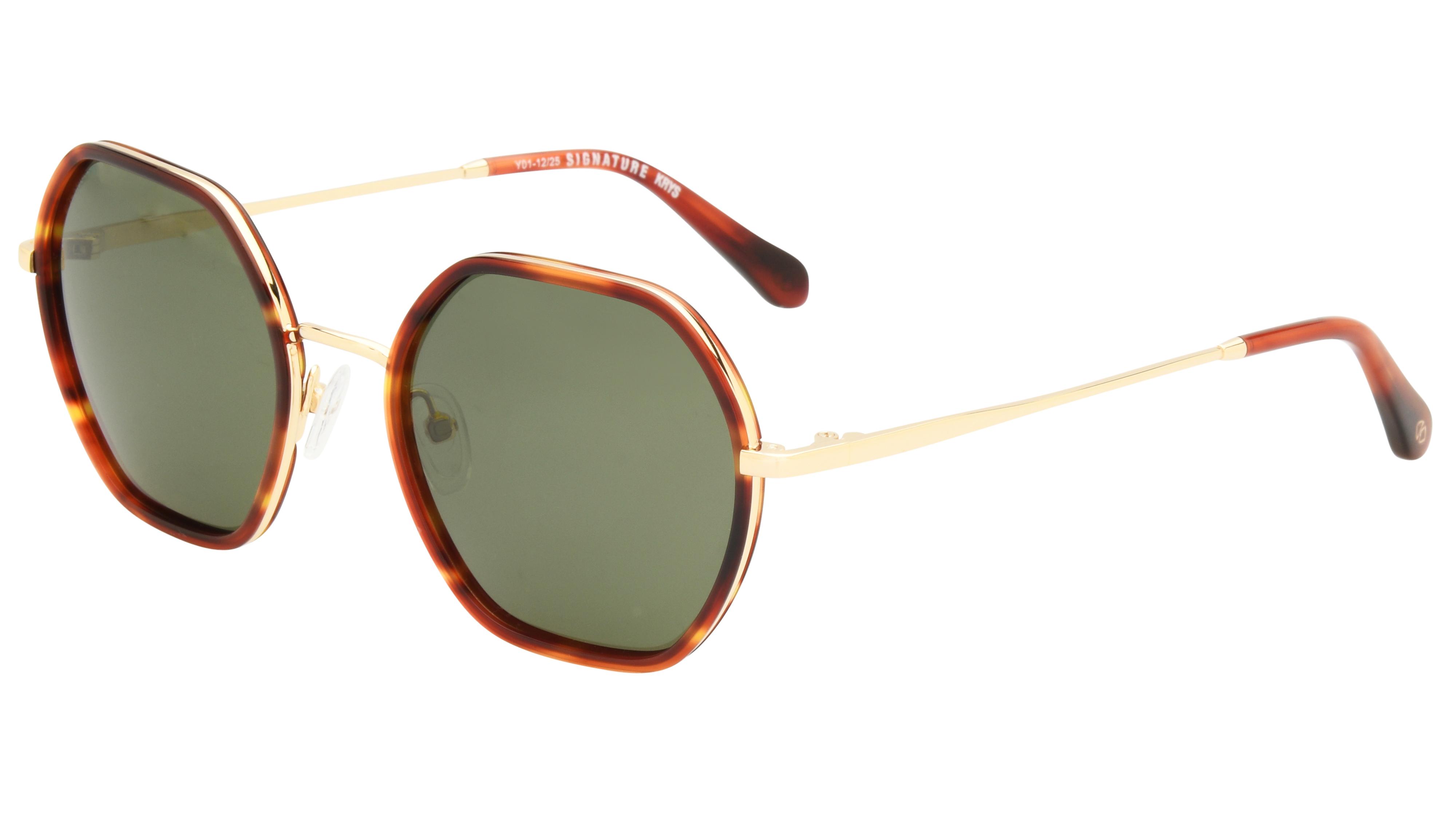 Lunettes de soleil Signature Krys Femme Marron Tonneau skj2521-e Trois-Quart