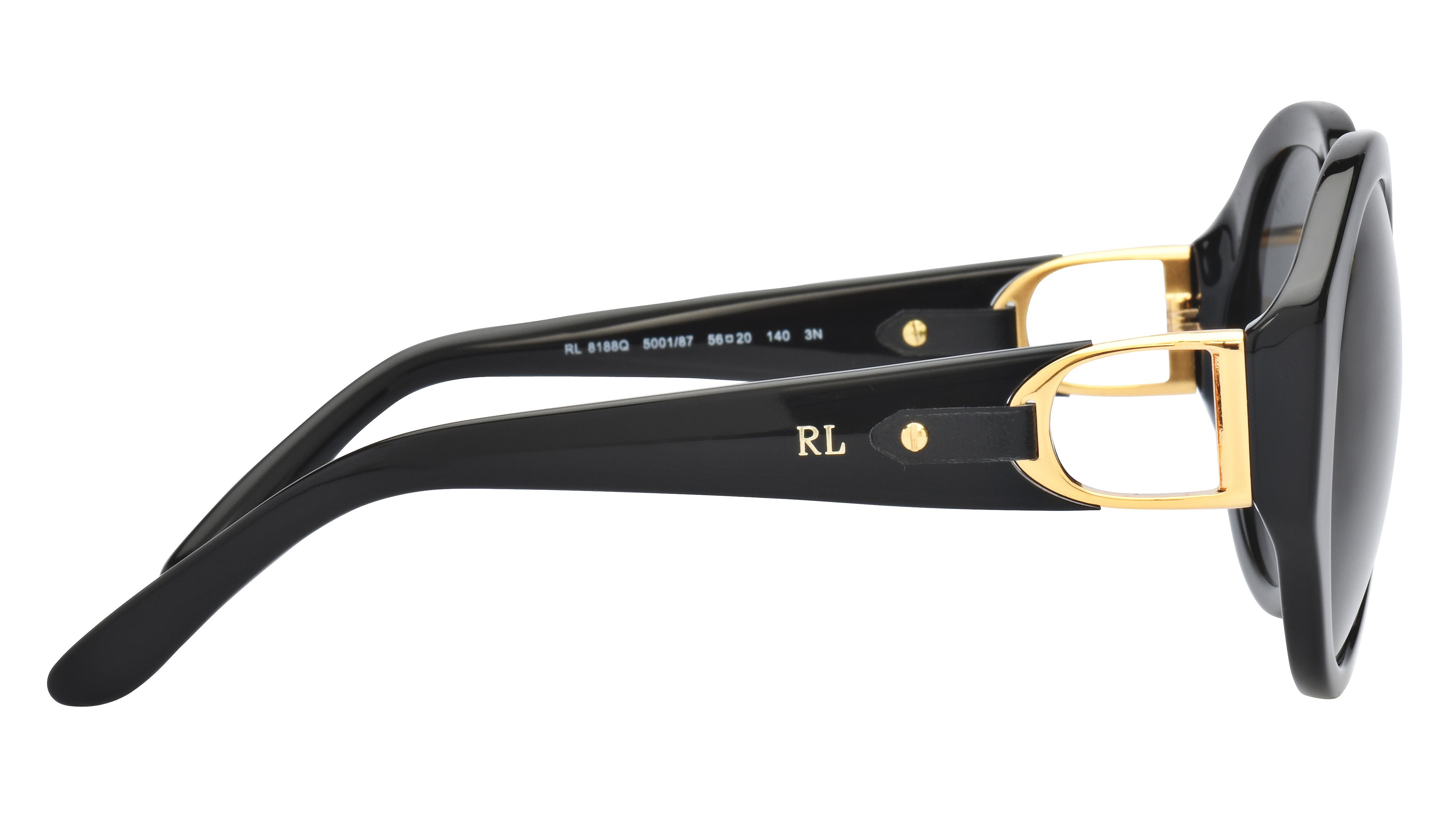 Lunettes de soleil Ralph Lauren 0Rl8188Q 500187 Noir Brillant Ovale Krys