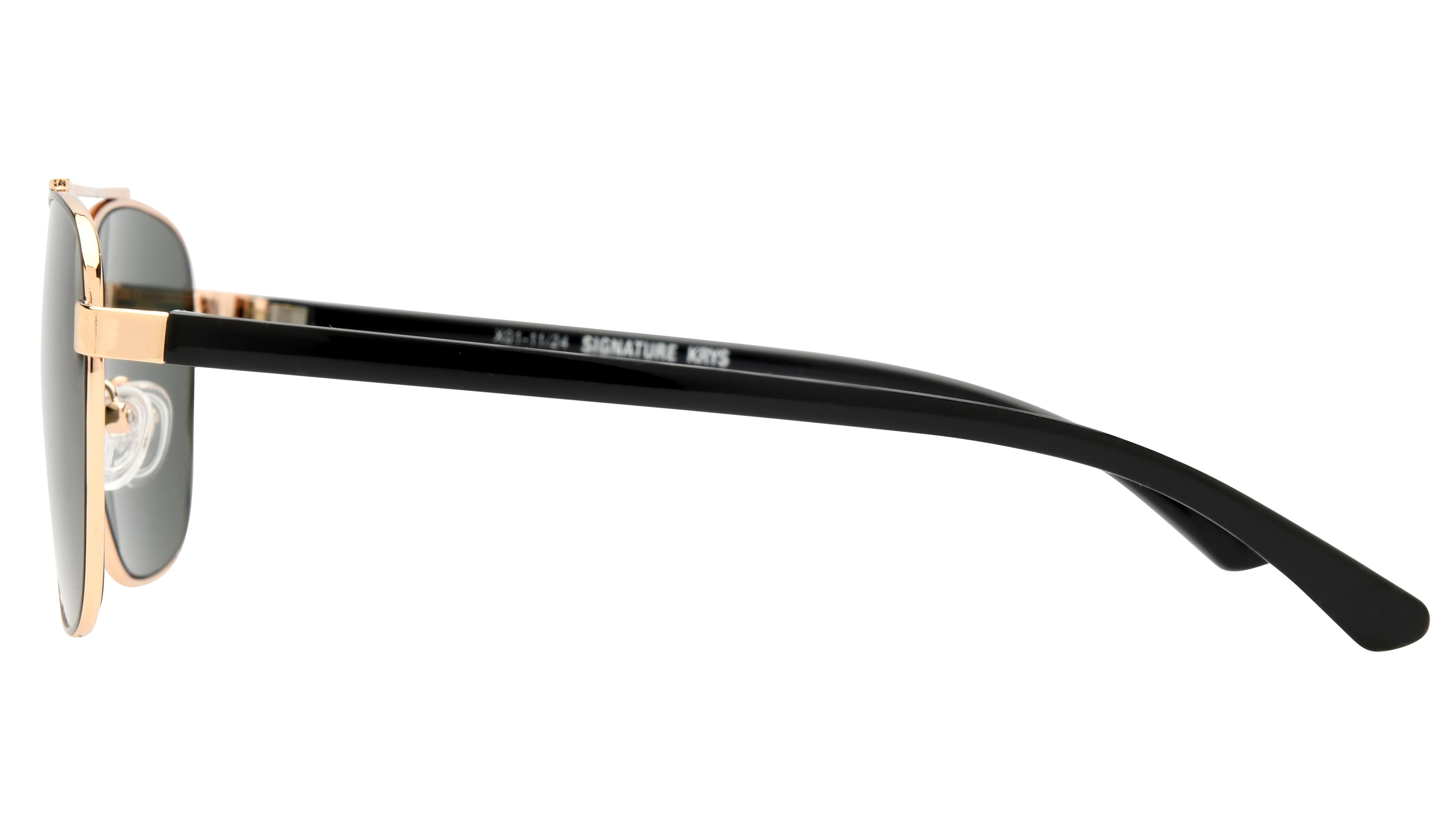 Lunettes de soleil Signature Krys Homme Or Aviateur Skj2514-B Gauche