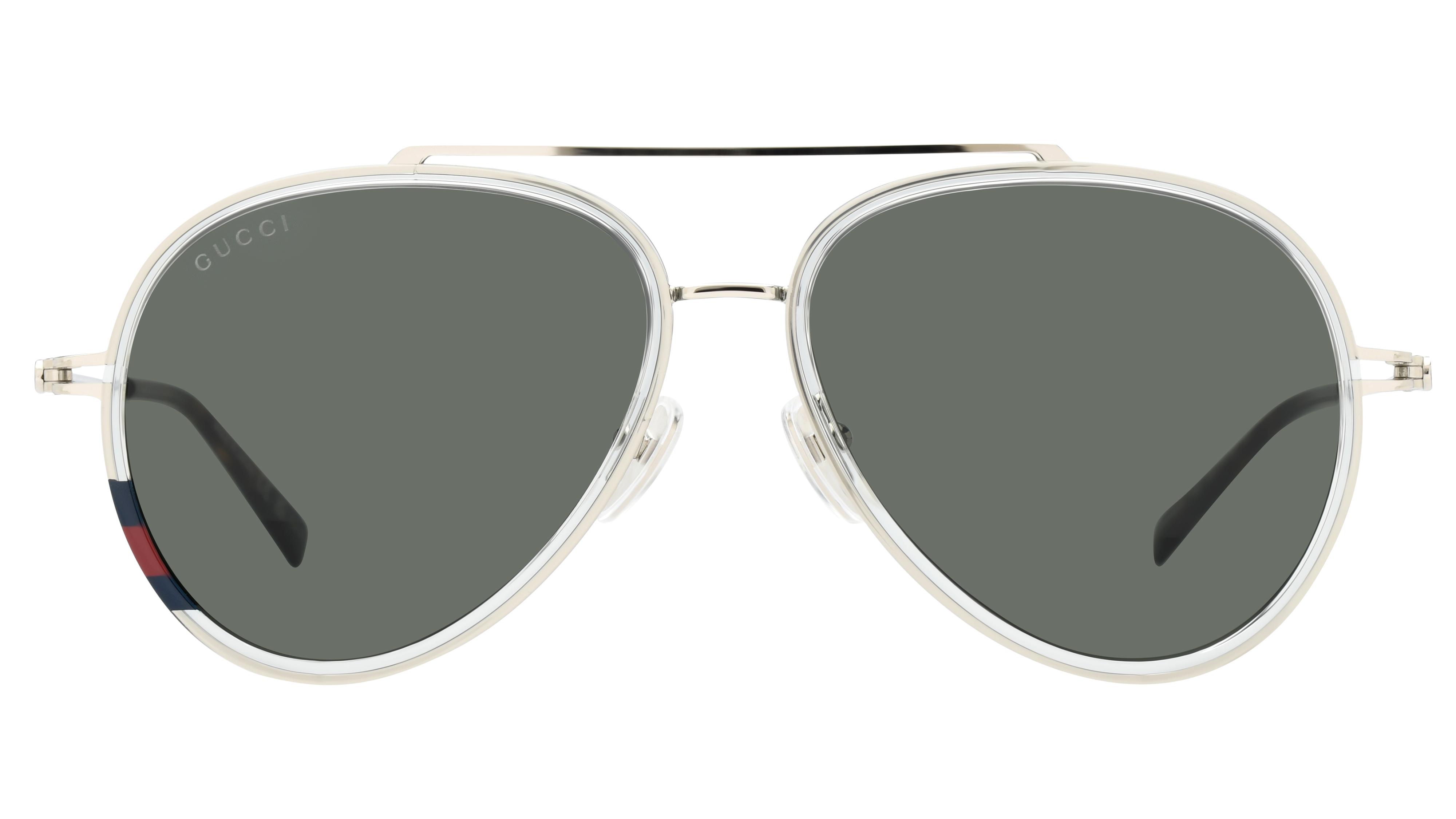 Lunettes de soleil Gucci Homme Argent Aviateur GG1981S Face