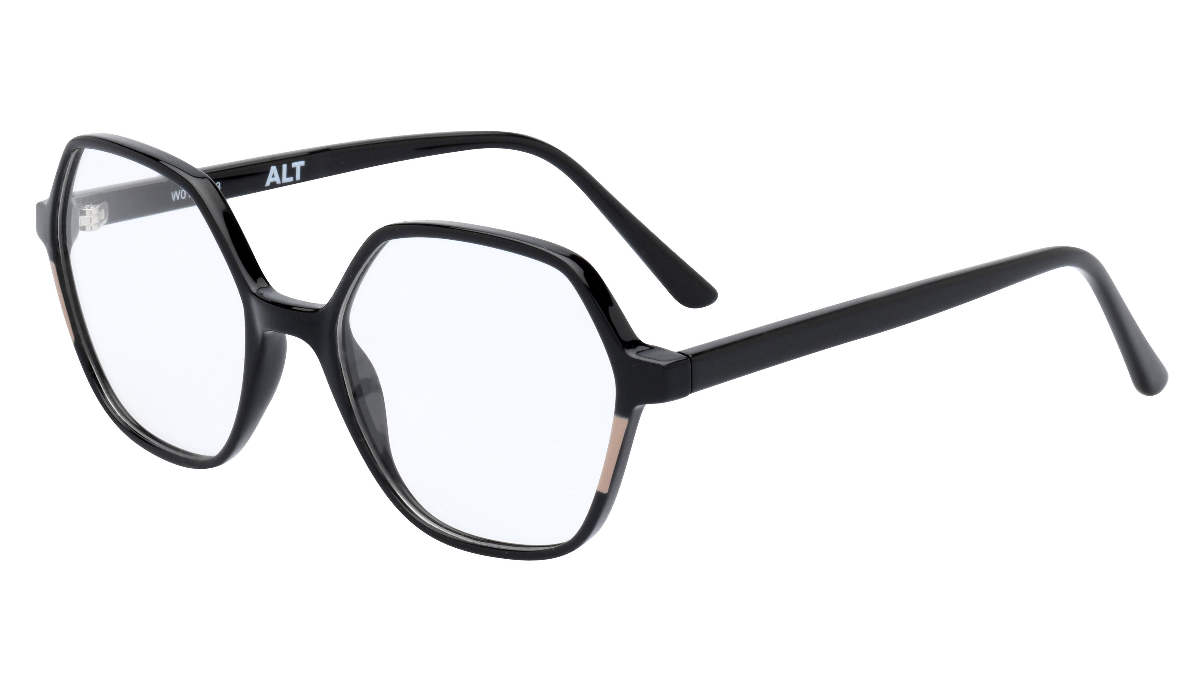 Lunettes de vue Alternance Femme Noir Carré Alt23103 Trois-Quart