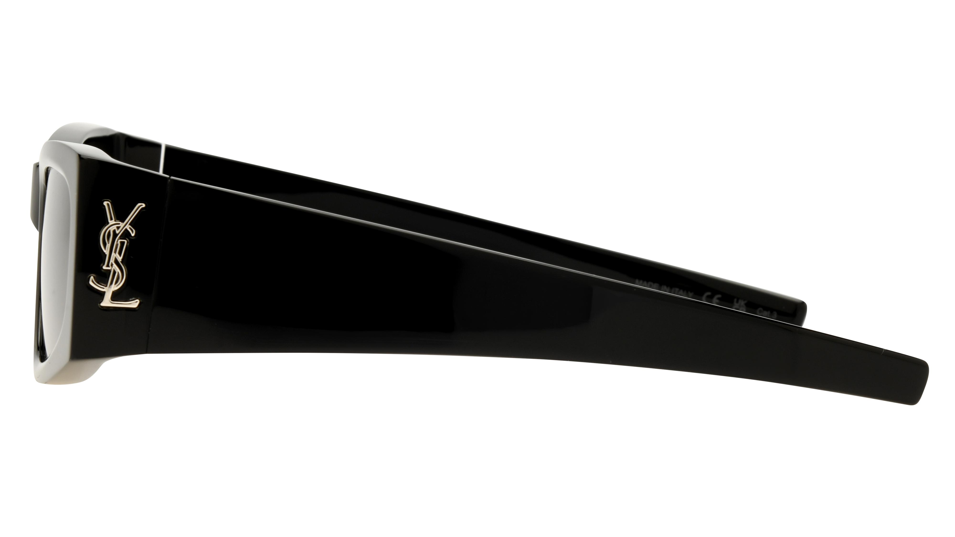 Lunettes de soleil Saint Laurent Mixte Noir Rectangle SL Gauche