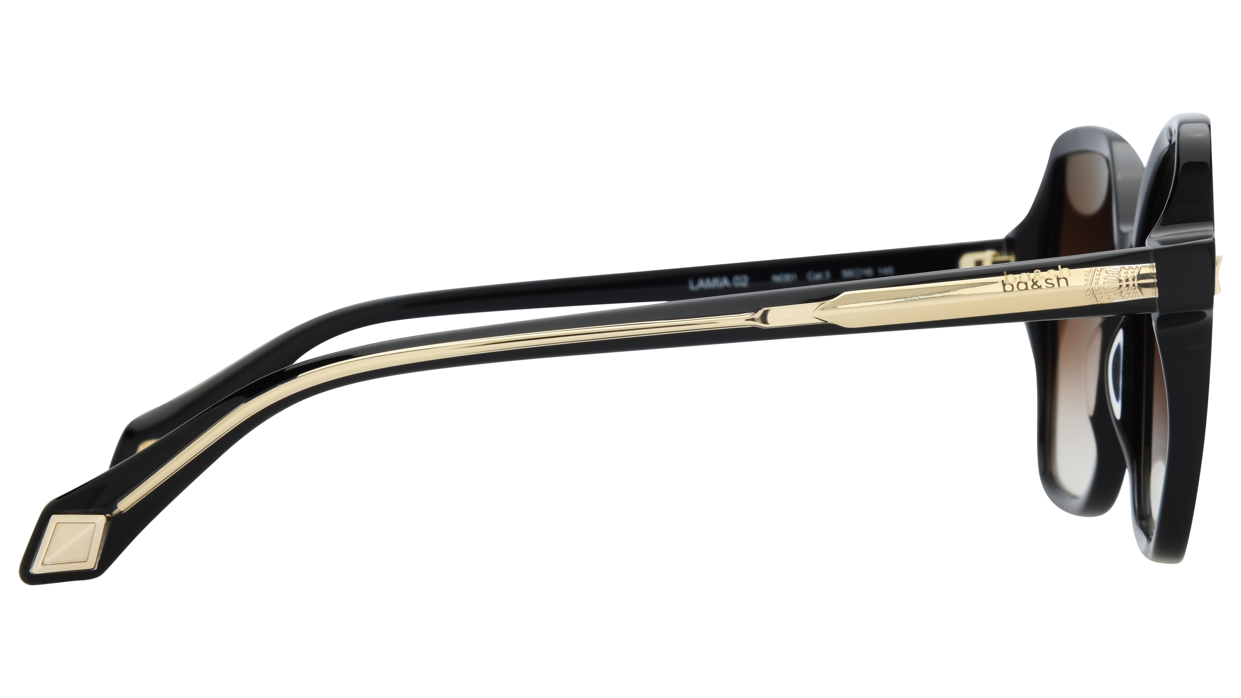 Lunettes de soleil ba&sh Femme Noir Carré lamia02 Droite