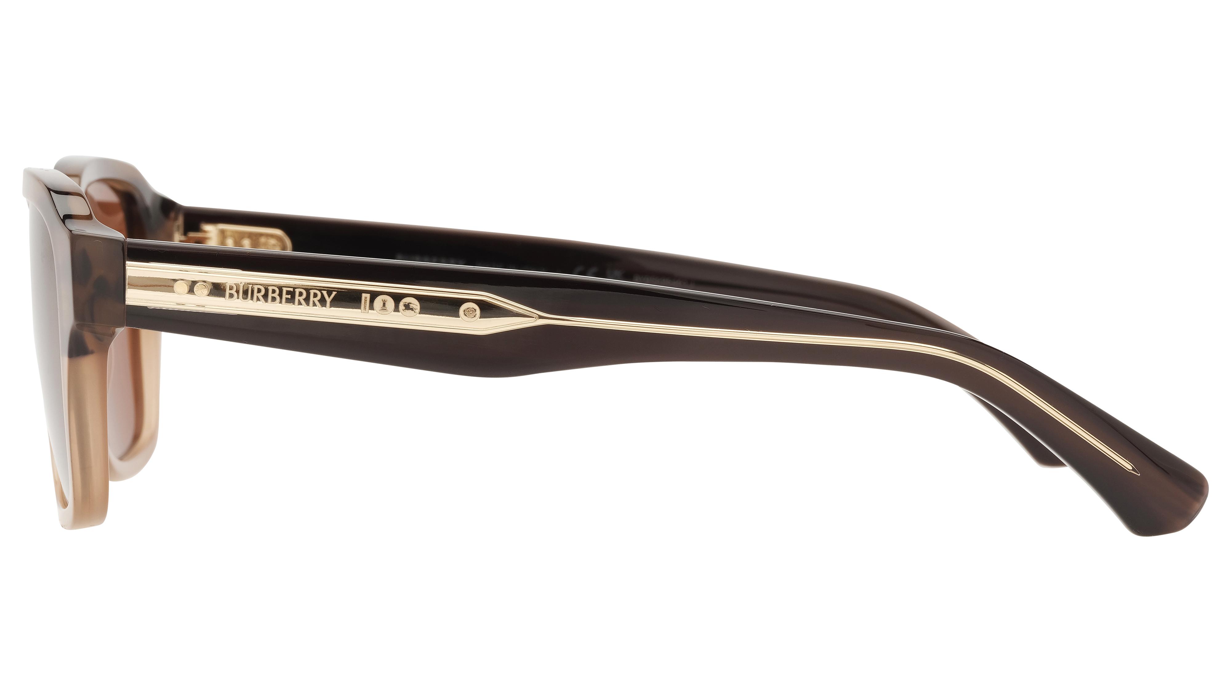 Lunettes de soleil Burberry Homme Marron Carré be4484 Gauche