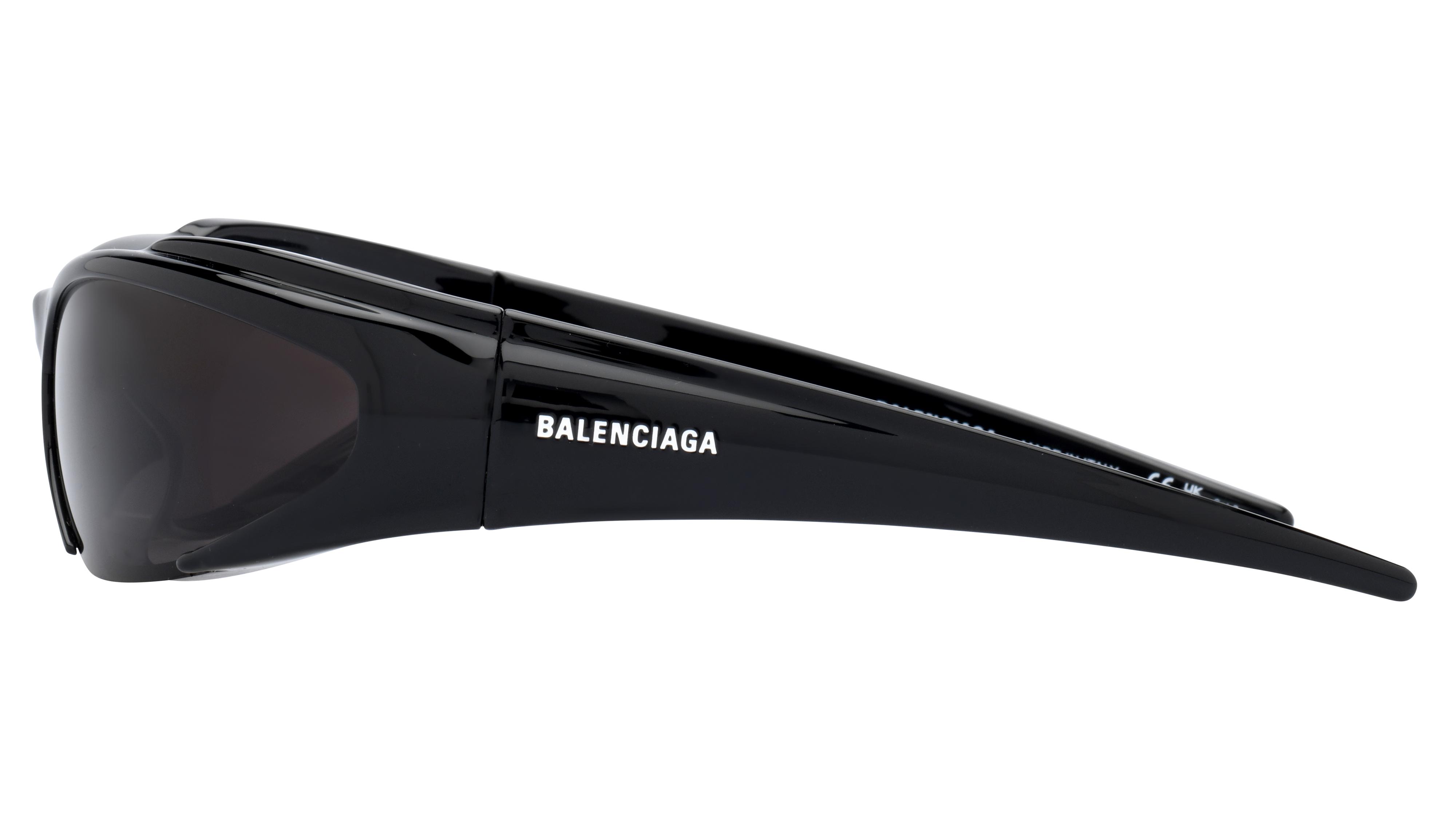 Lunettes de soleil Balenciaga Bb0253S 001 Noir Brillant Rectangle Krys