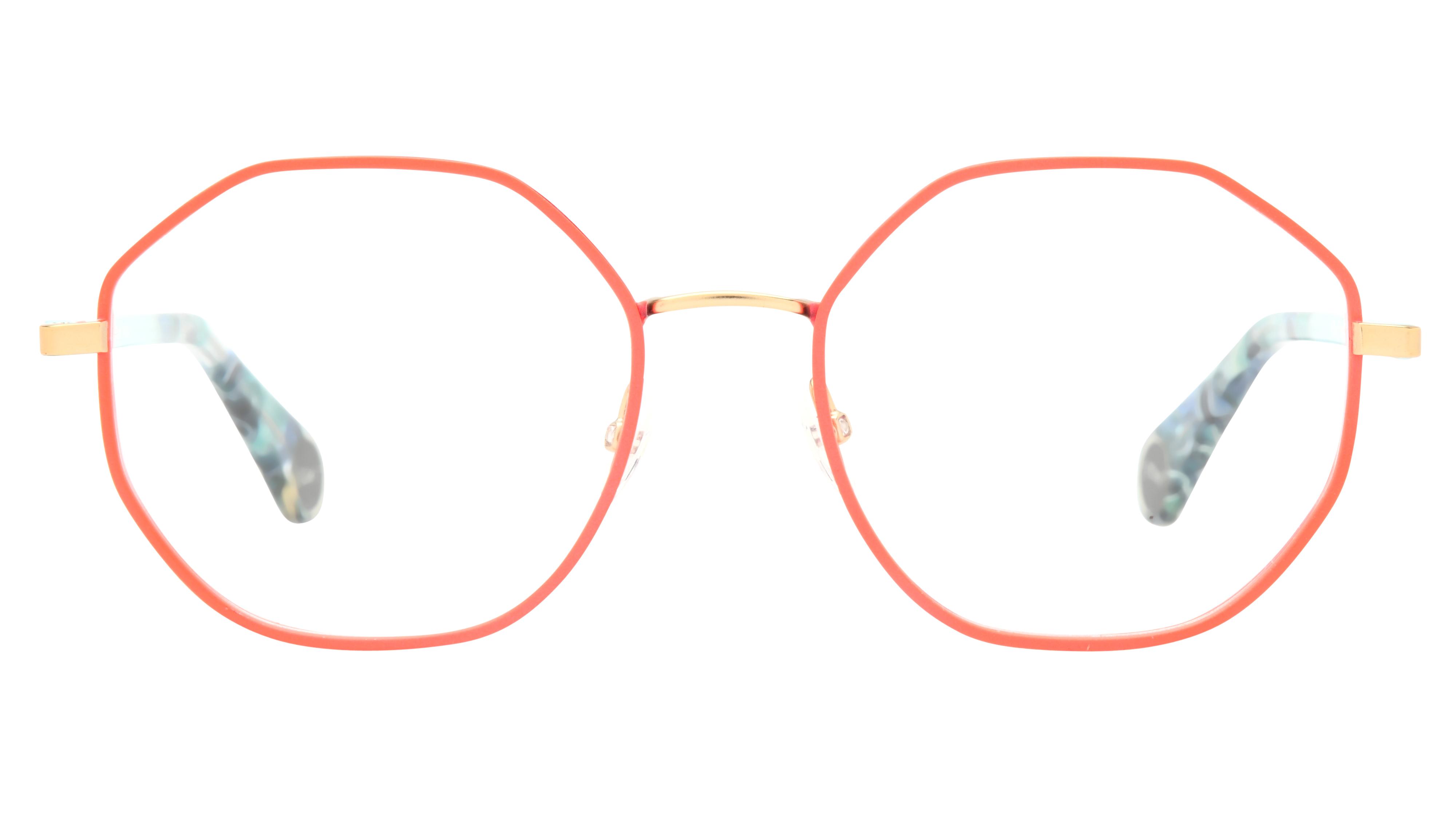 Lunettes de vue WOOW Femme Orange Ronde Playlist2 Face