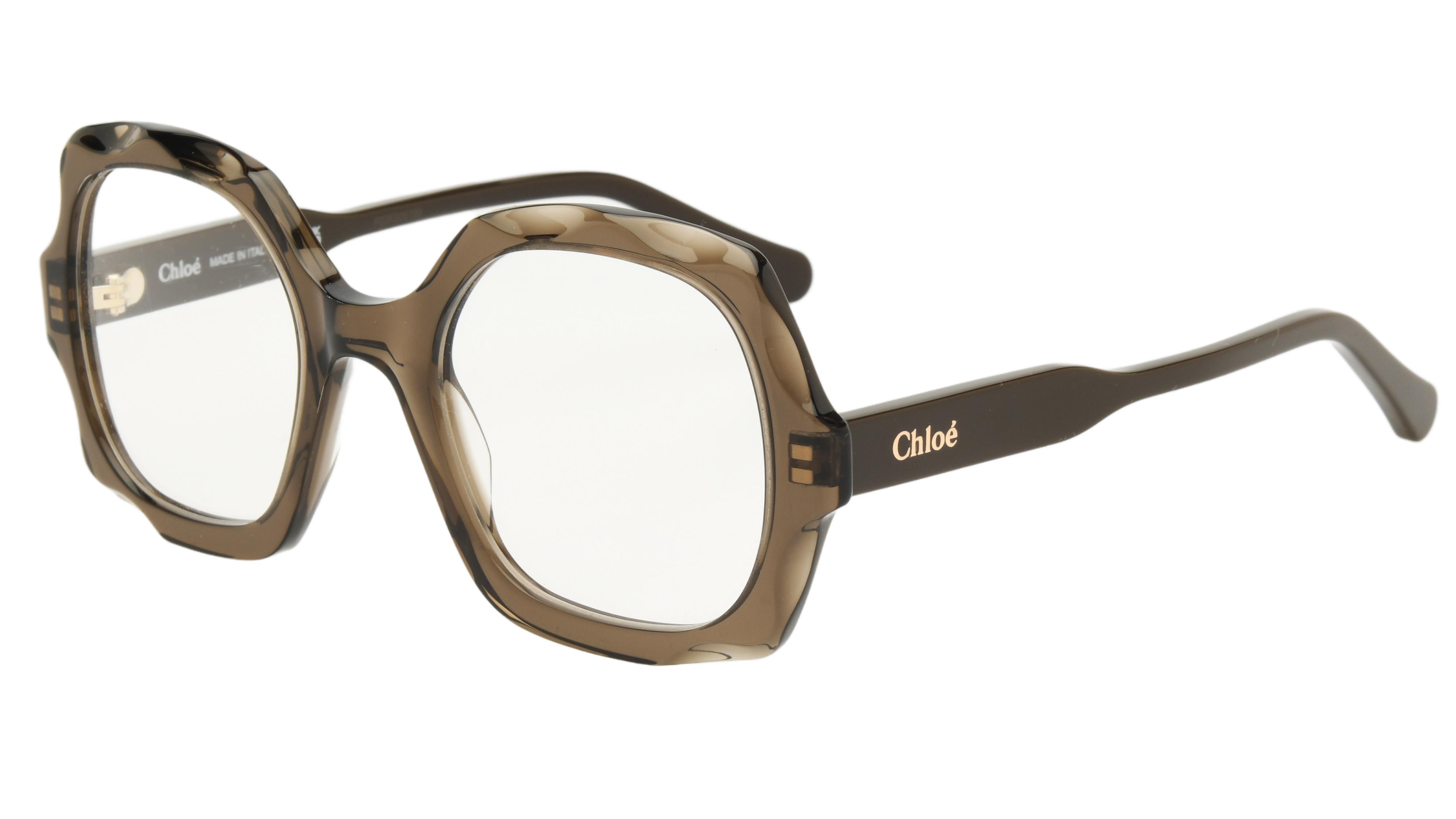 Lunettes de vue Chloé Femme Marron Carré ch0228o Trois-Quart