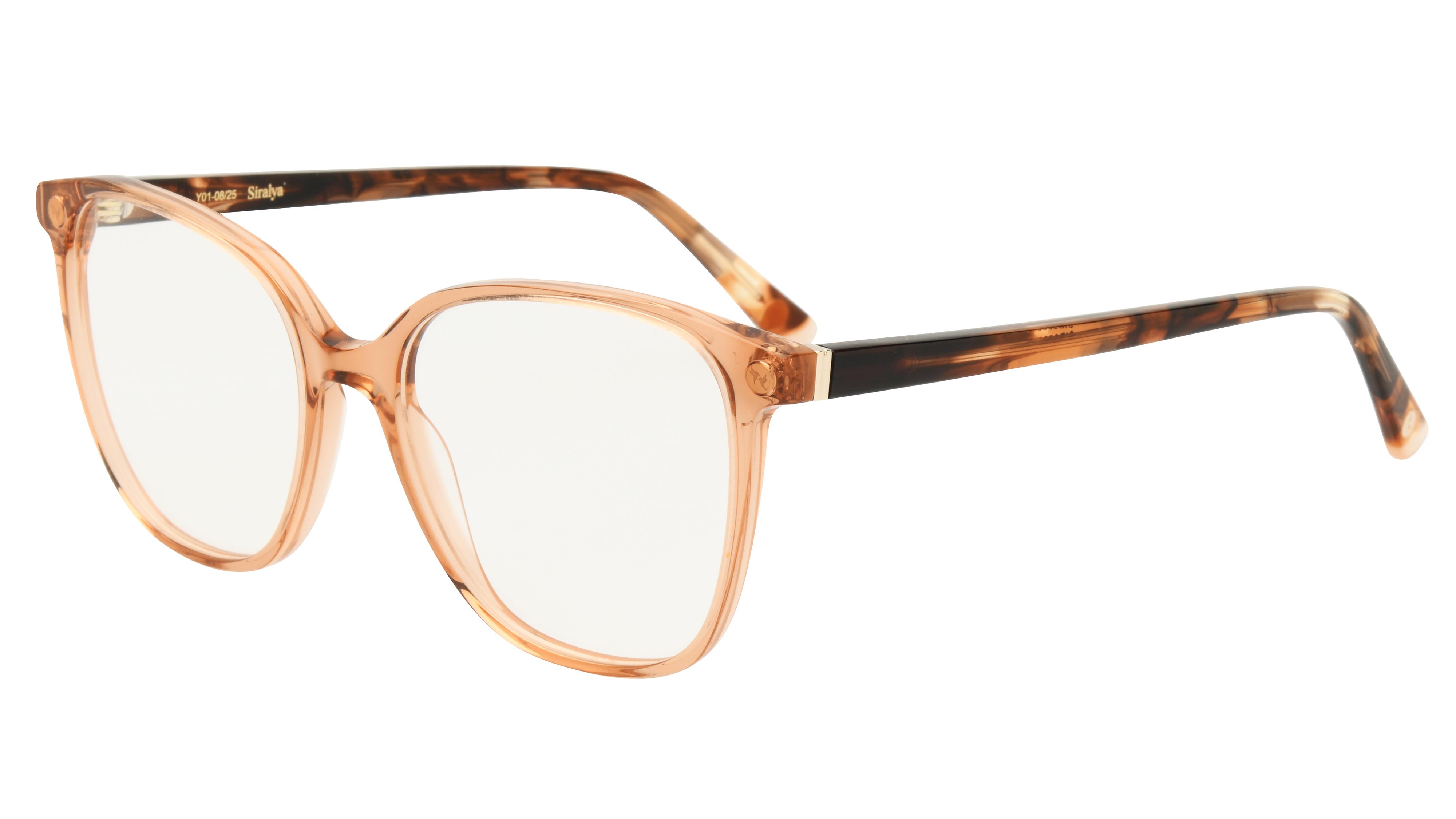 Lunettes de vue Siralya Femme Marron Carré Sir2506 Trois-Quart