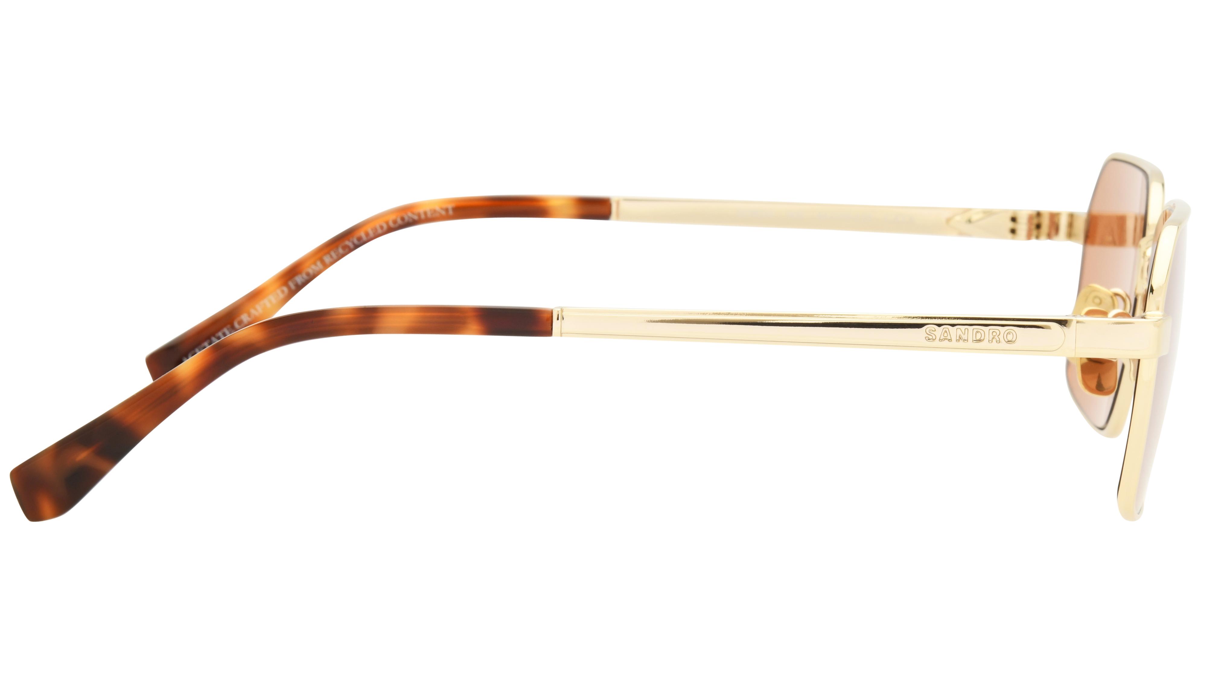 Lunettes de soleil Sandro Femme Or Rectangle SD8024 Droite