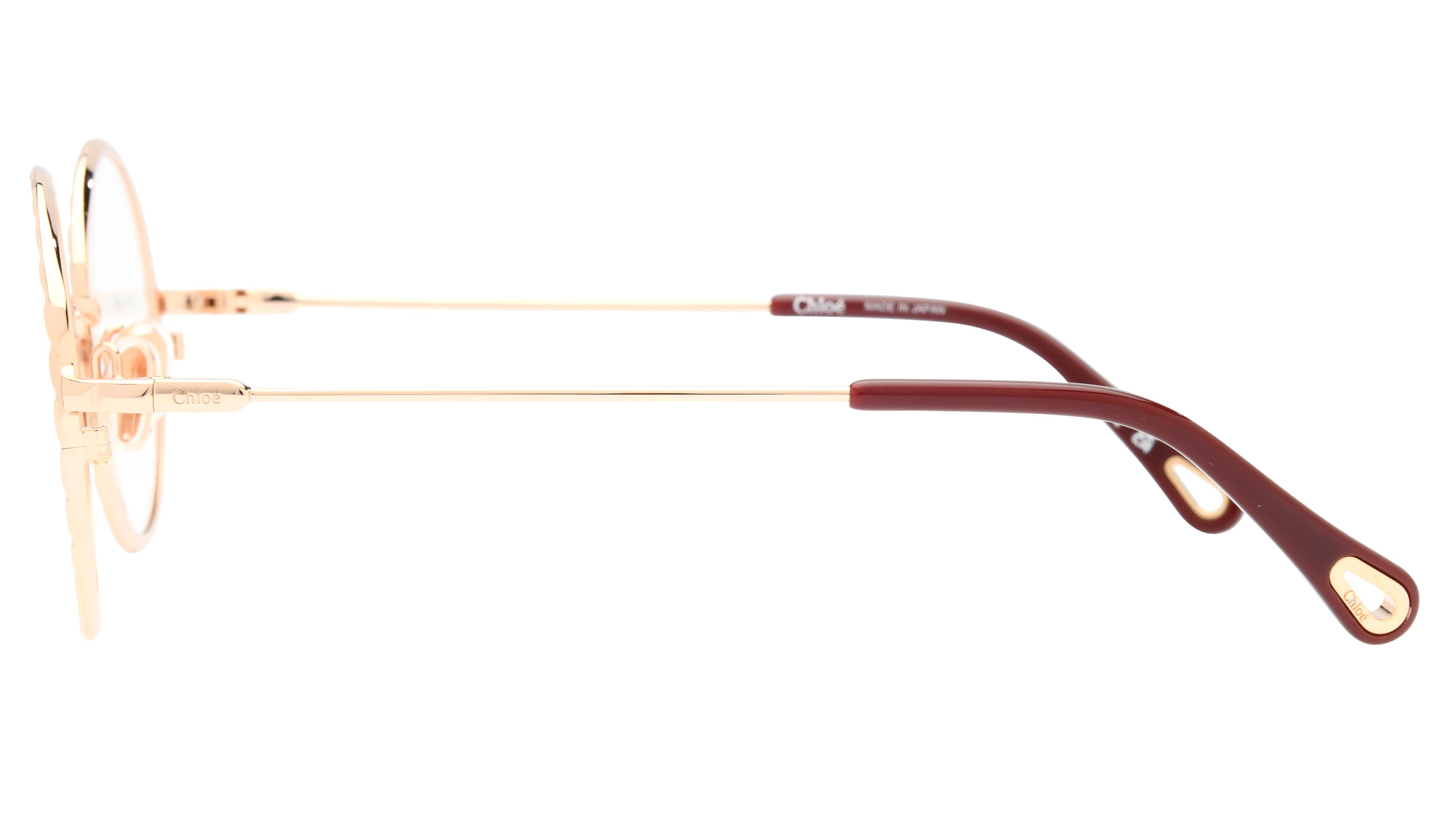 Lunettes de vue Chloé Femme Or Ronde Ch0232O Gauche