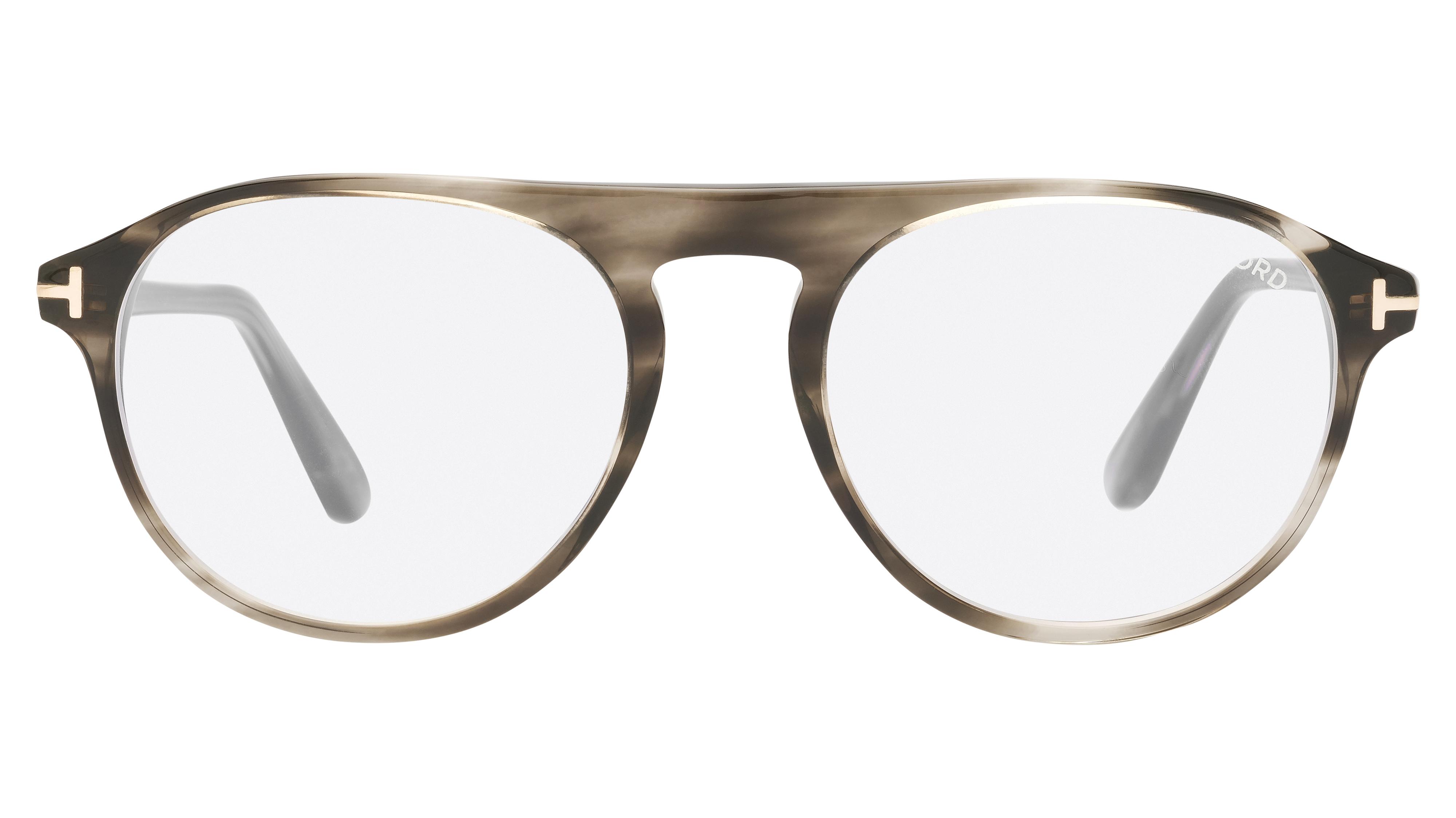 Lunettes de vue Tom Ford Homme Écaille Aviateur FT6118-B Face