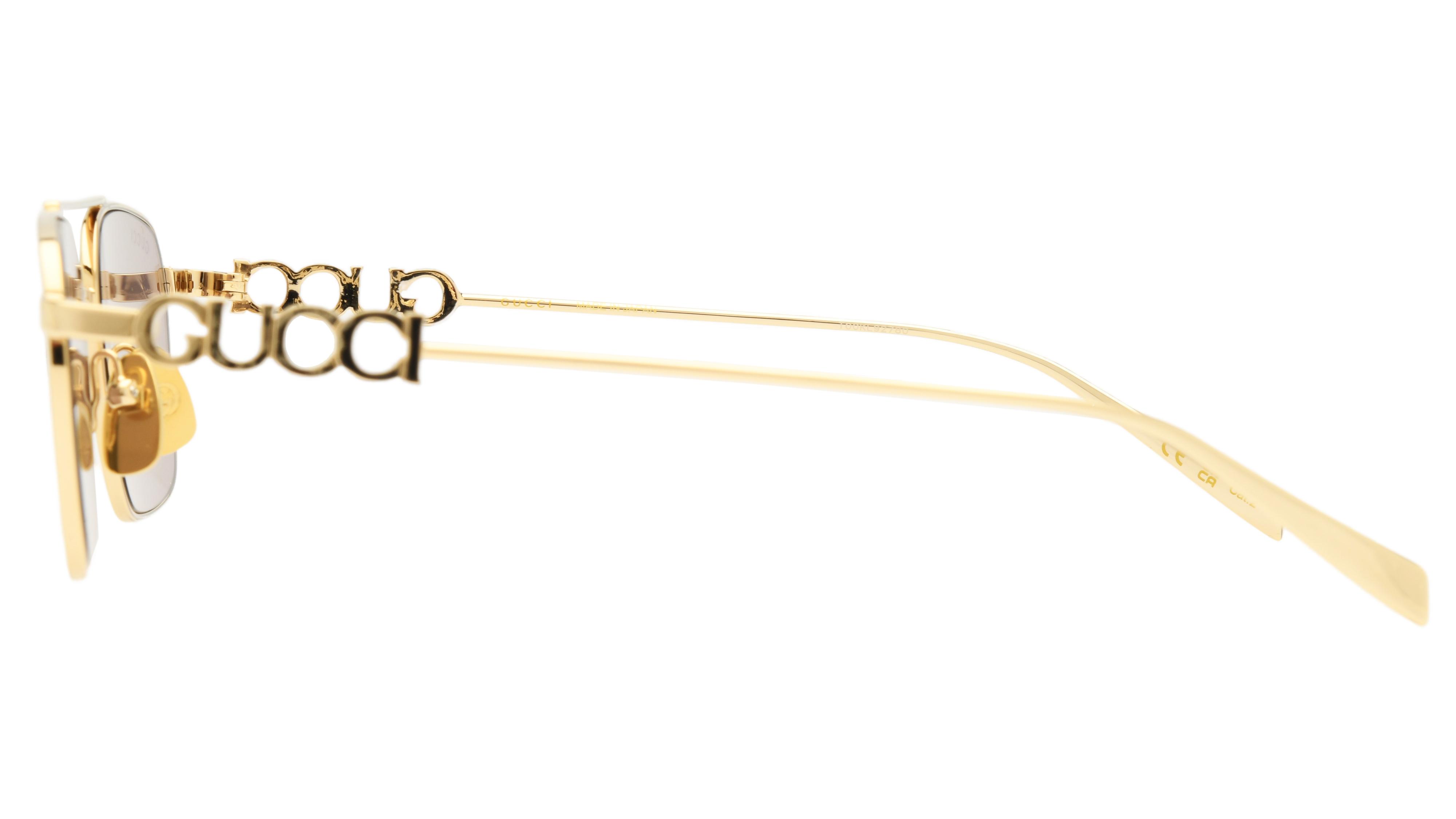 Lunettes de soleil Gucci Femme Or Rectangle GG1804S Gauche