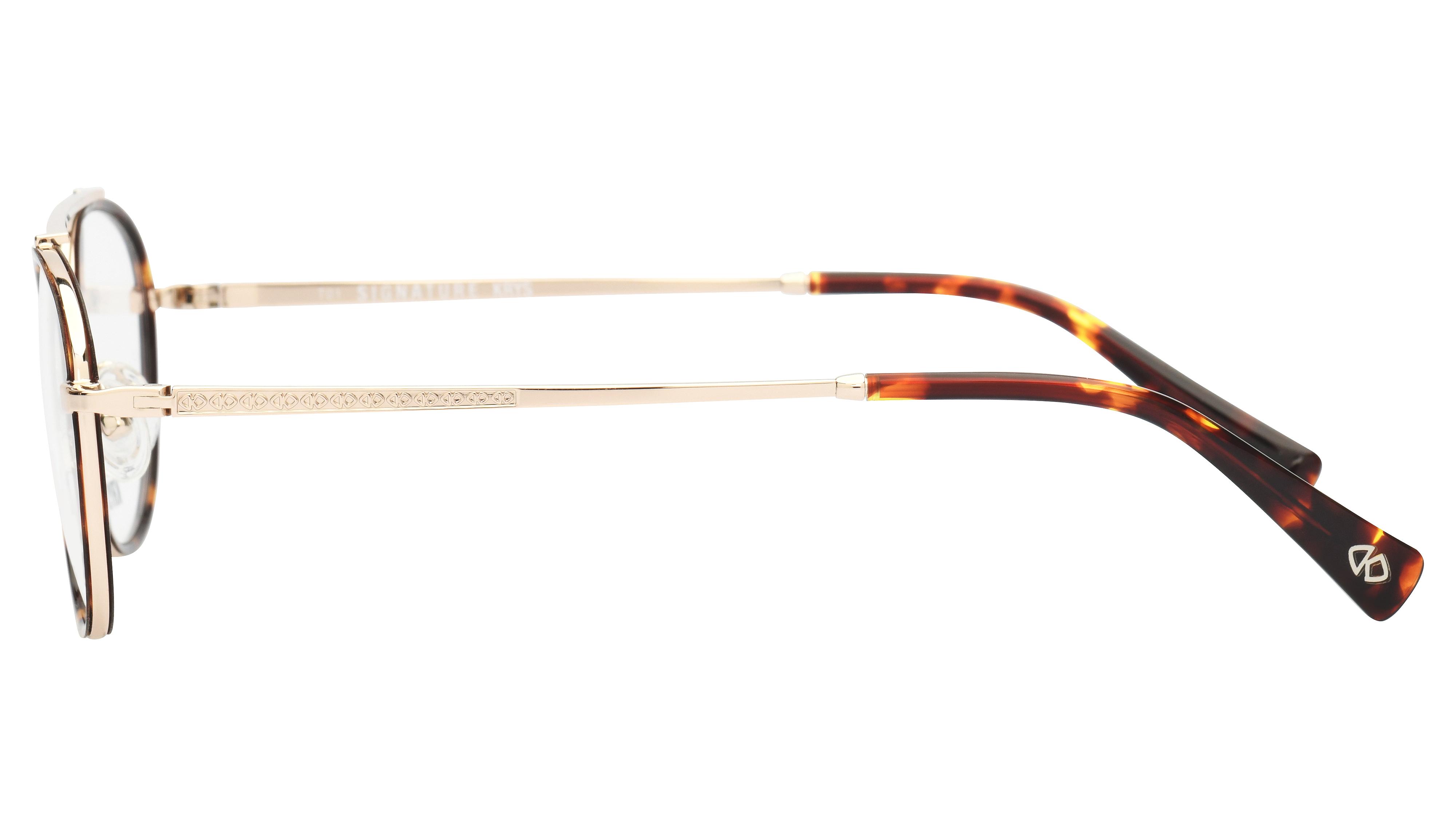 Lunettes de vue Signature Krys Homme Écaille Ronde Com2008 Gauche