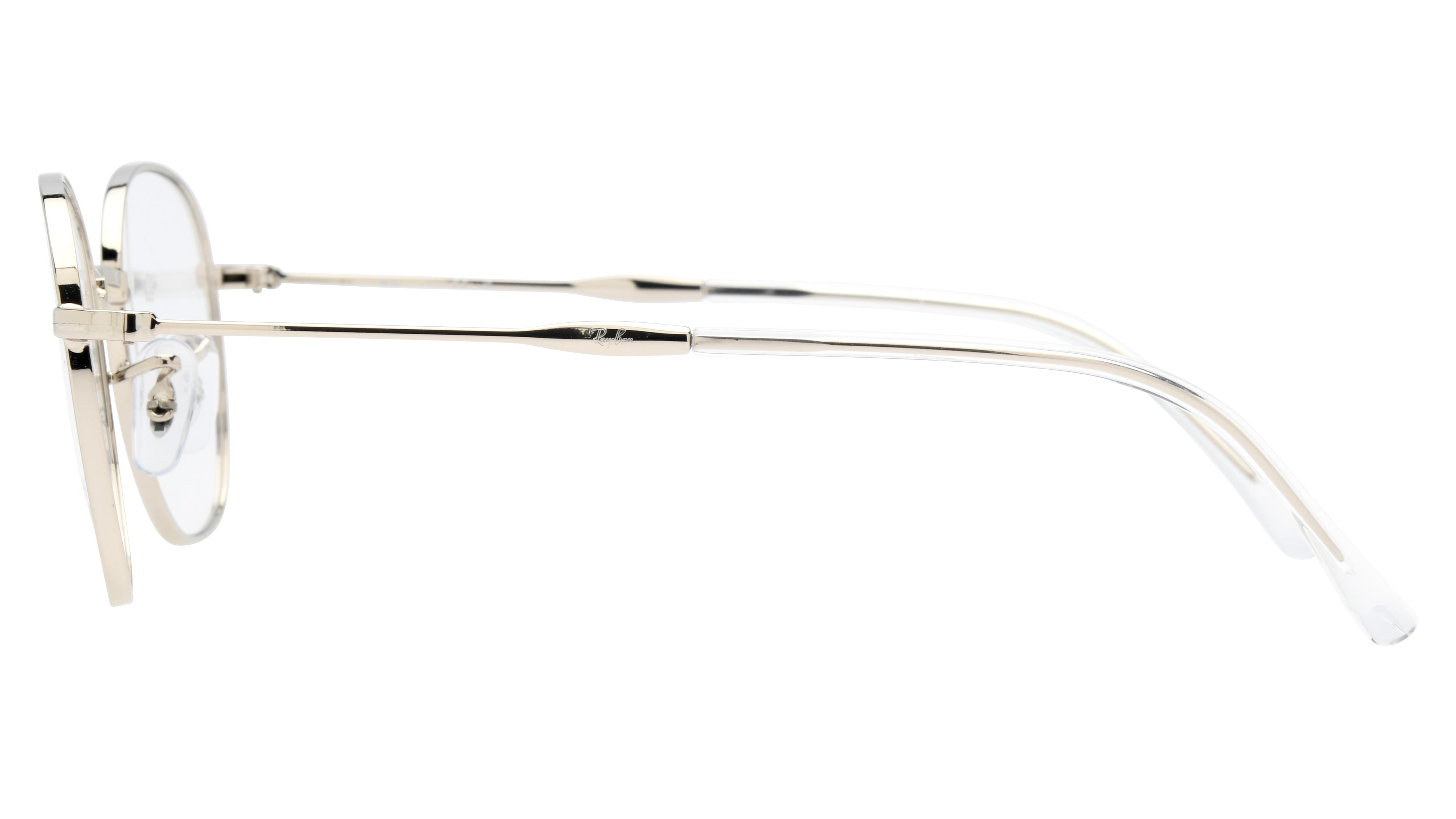 Lunettes de vue Ray-Ban Mixte Argent Ronde Rx6509 Gauche