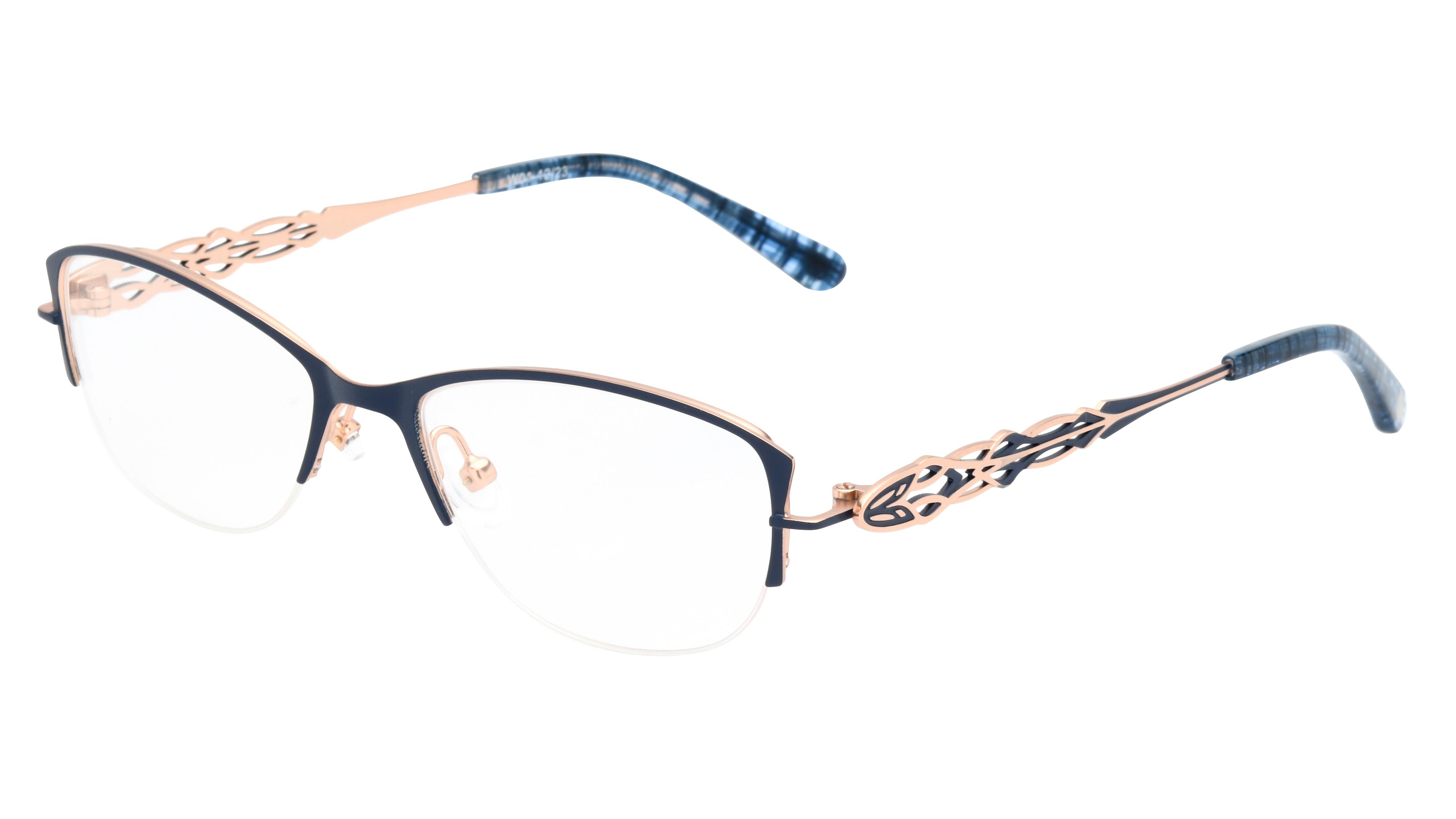 Lunettes de vue Baïa Femme Bleu Rectangle Baa2401 Trois-Quart