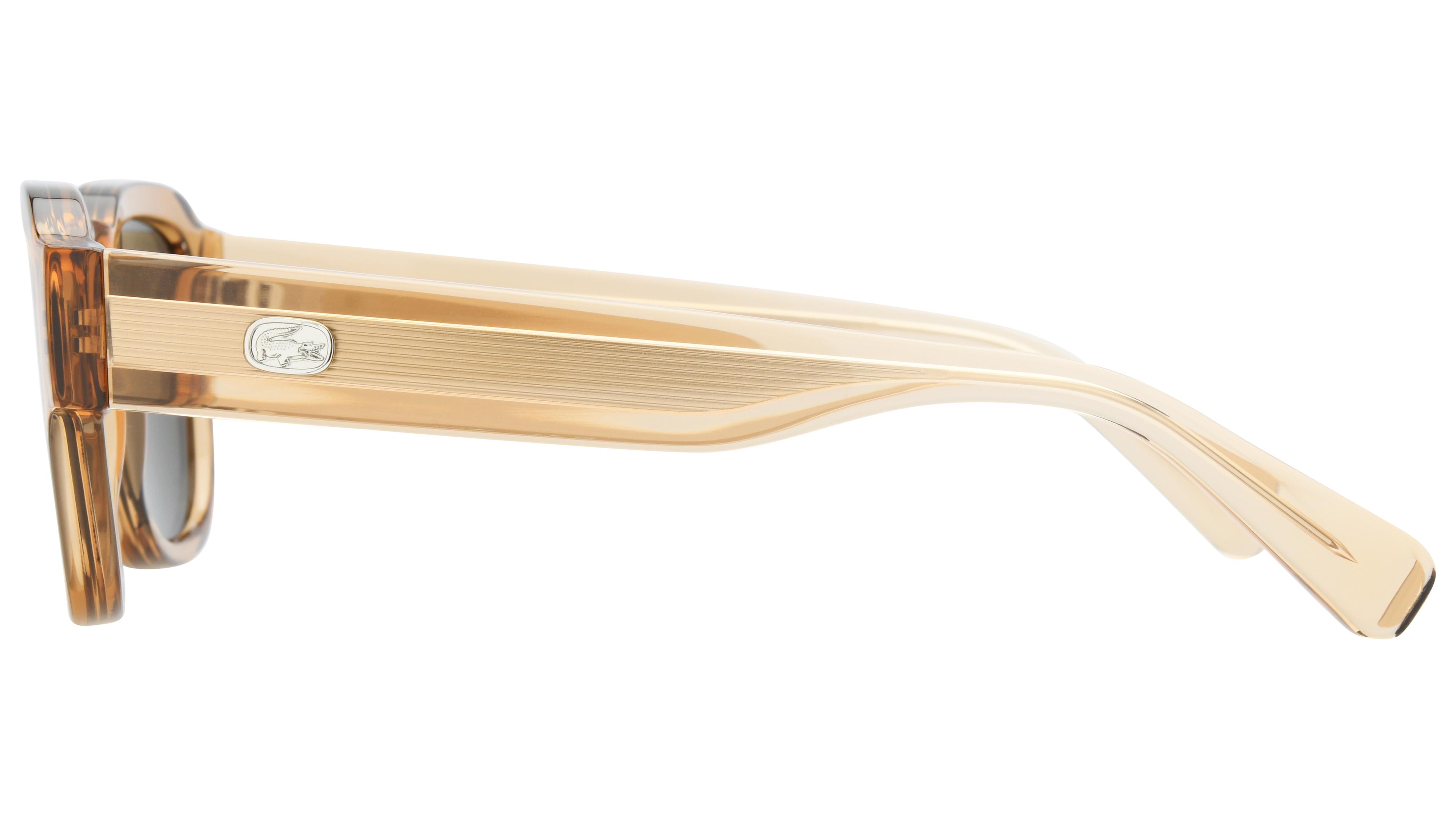 Lunettes de soleil Lacoste Mixte Marron Rectangle L6090S Gauche