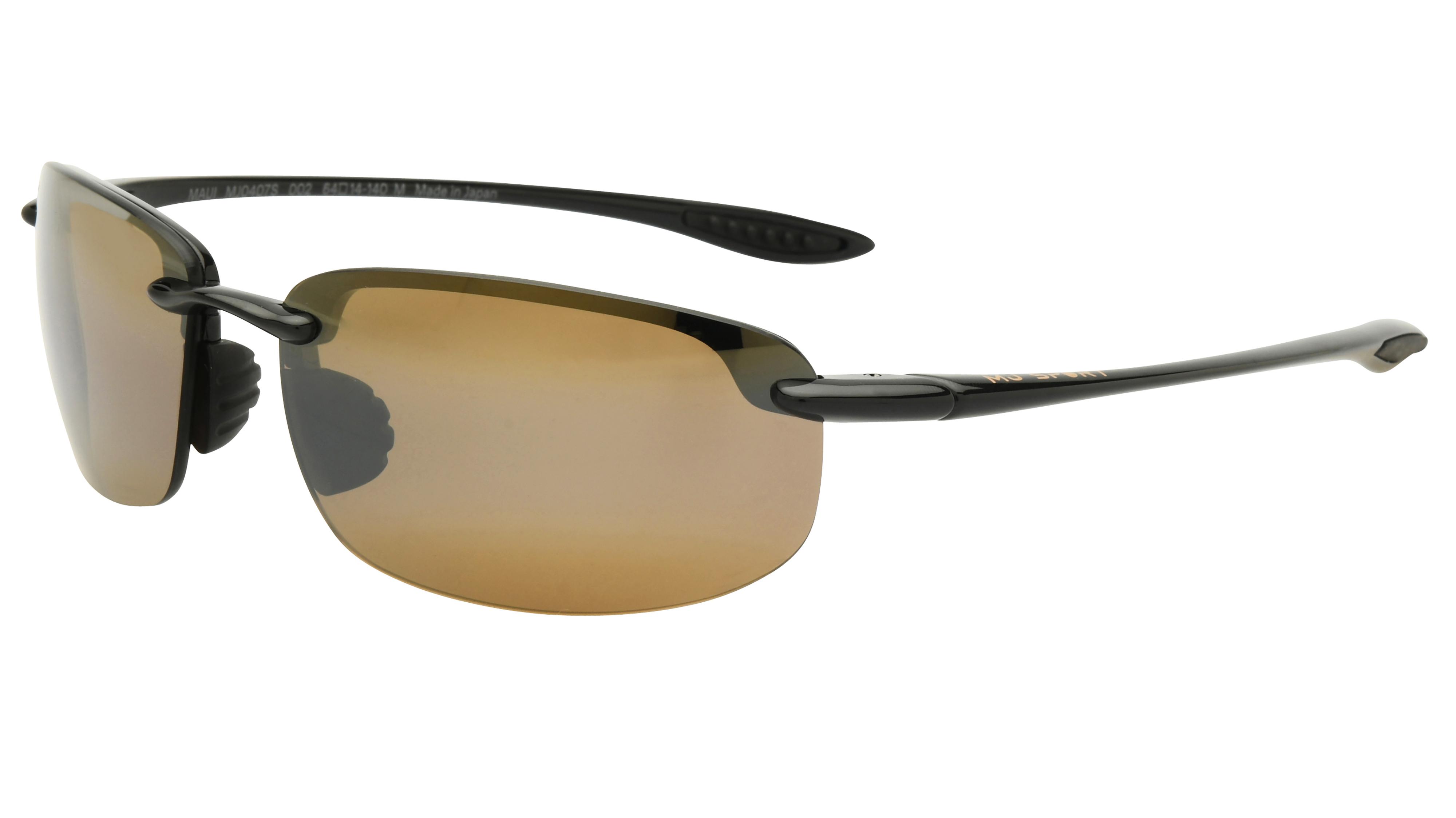 Lunettes de soleil  Mixte Noir Rectangle mj0407s Trois-Quart