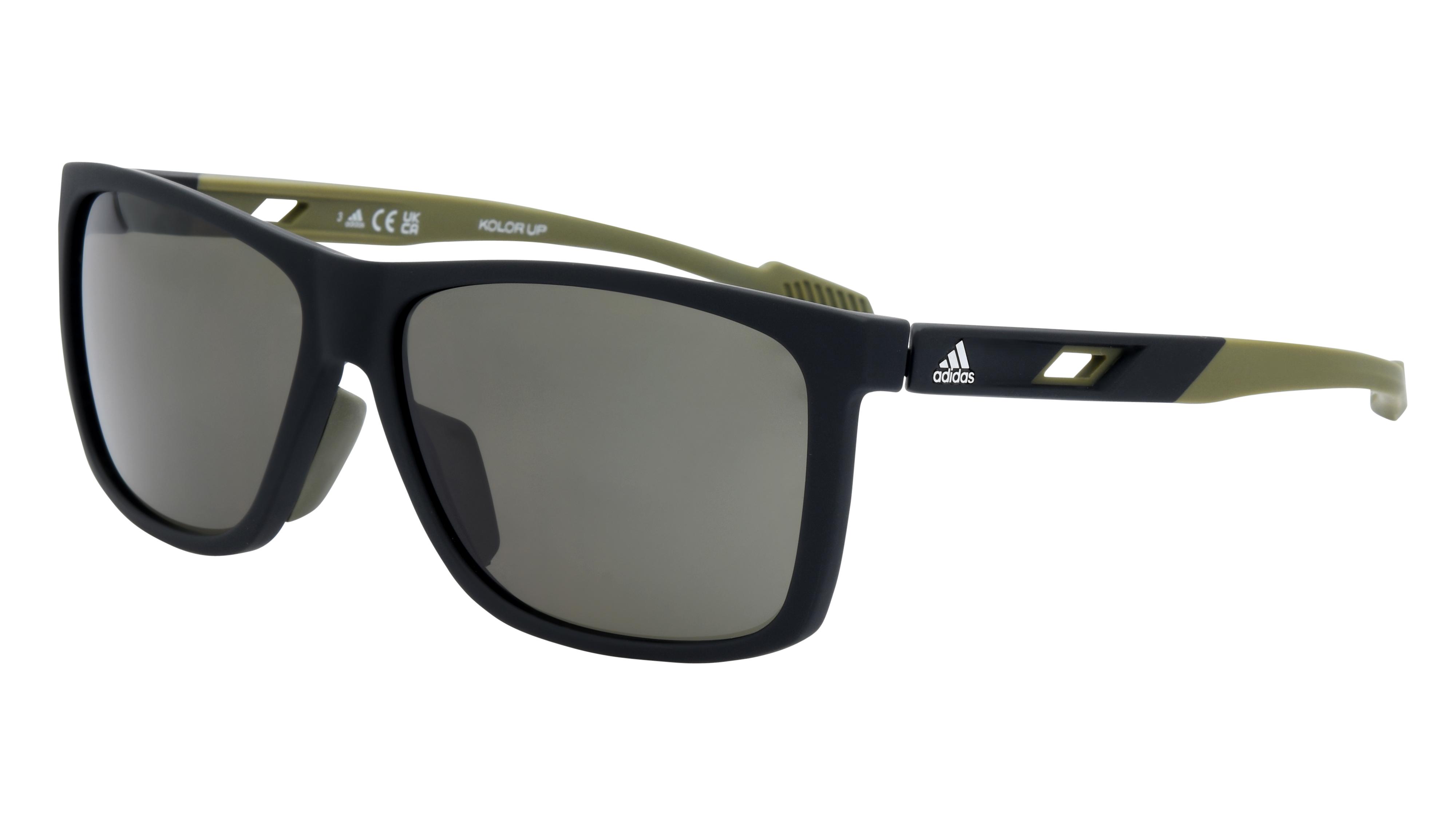 Lunettes de soleil Adidas Homme Noir Rectangle SP0067 Trois-Quart