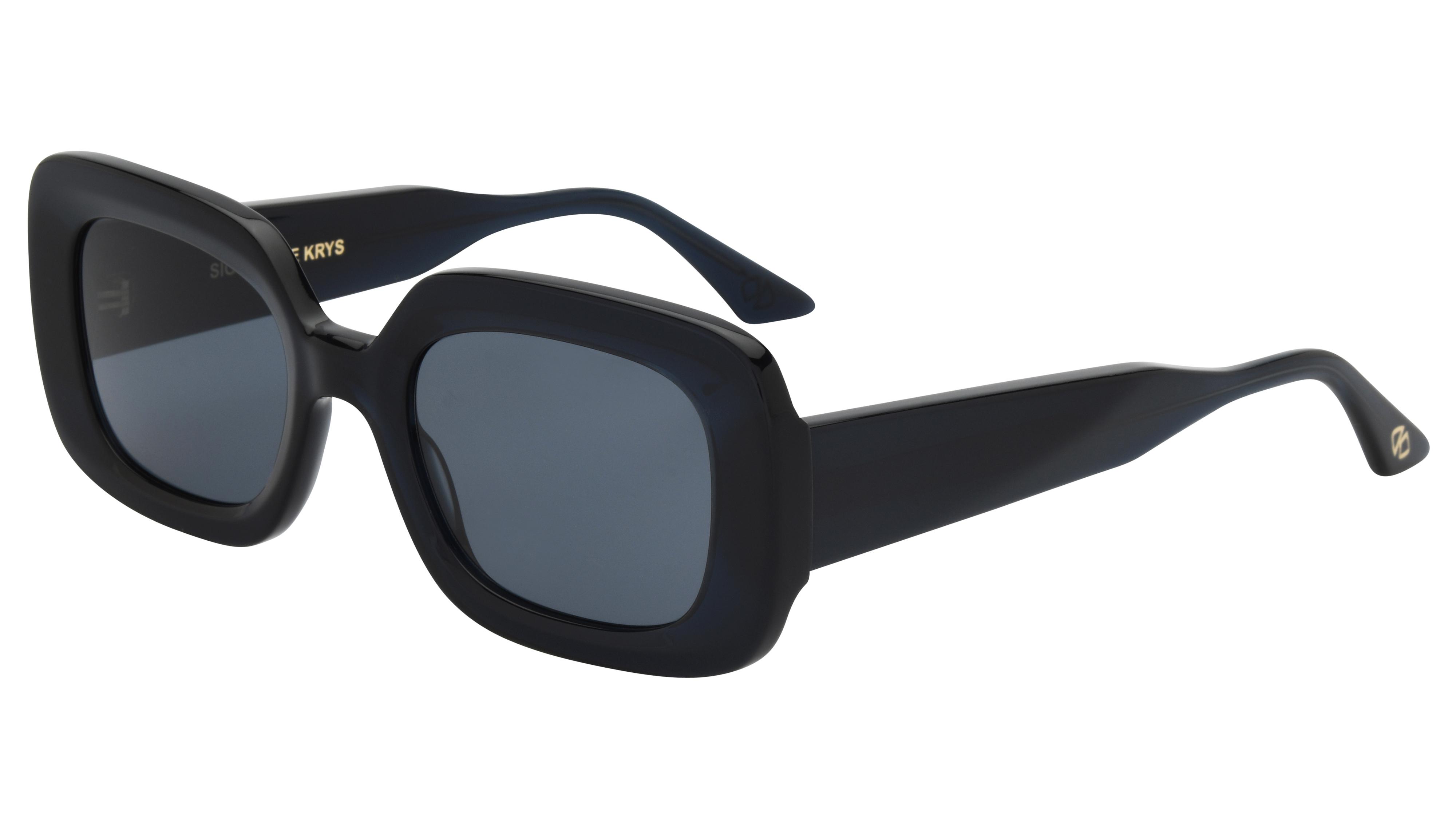 Lunettes de soleil Signature Krys Femme Bleu Rectangle radieuse Trois-Quart