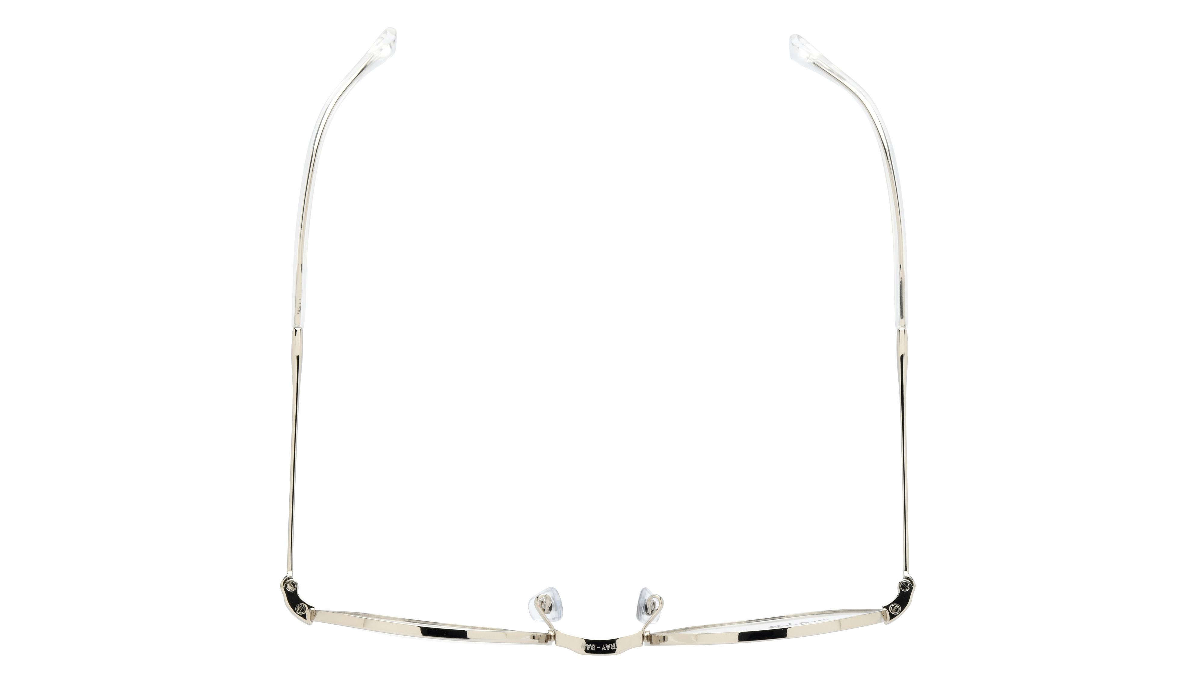 Lunettes de vue Ray-Ban Mixte Argent Ronde Rx6509 Dessus