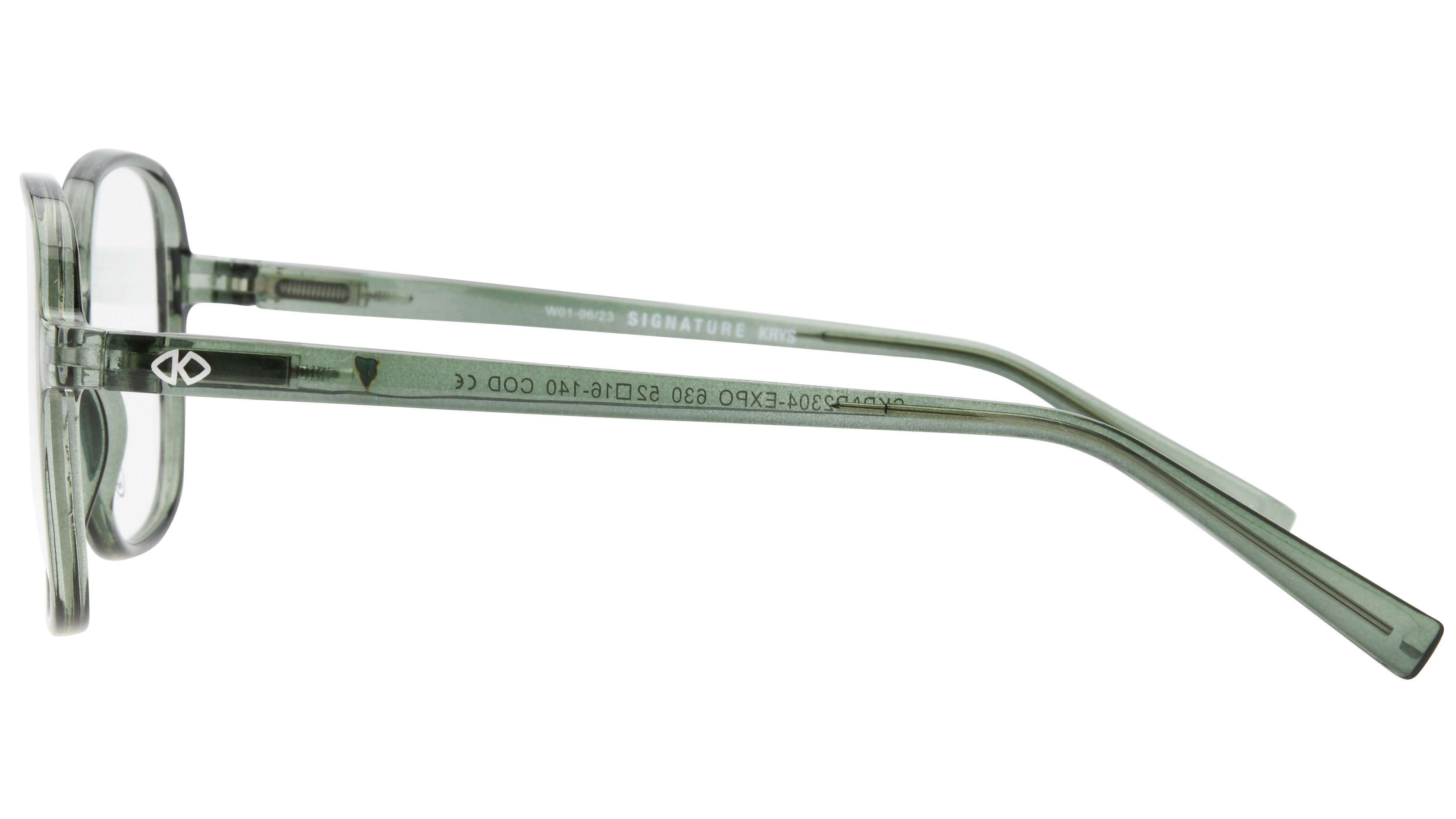 Lunettes anti-lumière bleue Signature Krys Femme Vert Carré Skpap-E2304 Gauche
