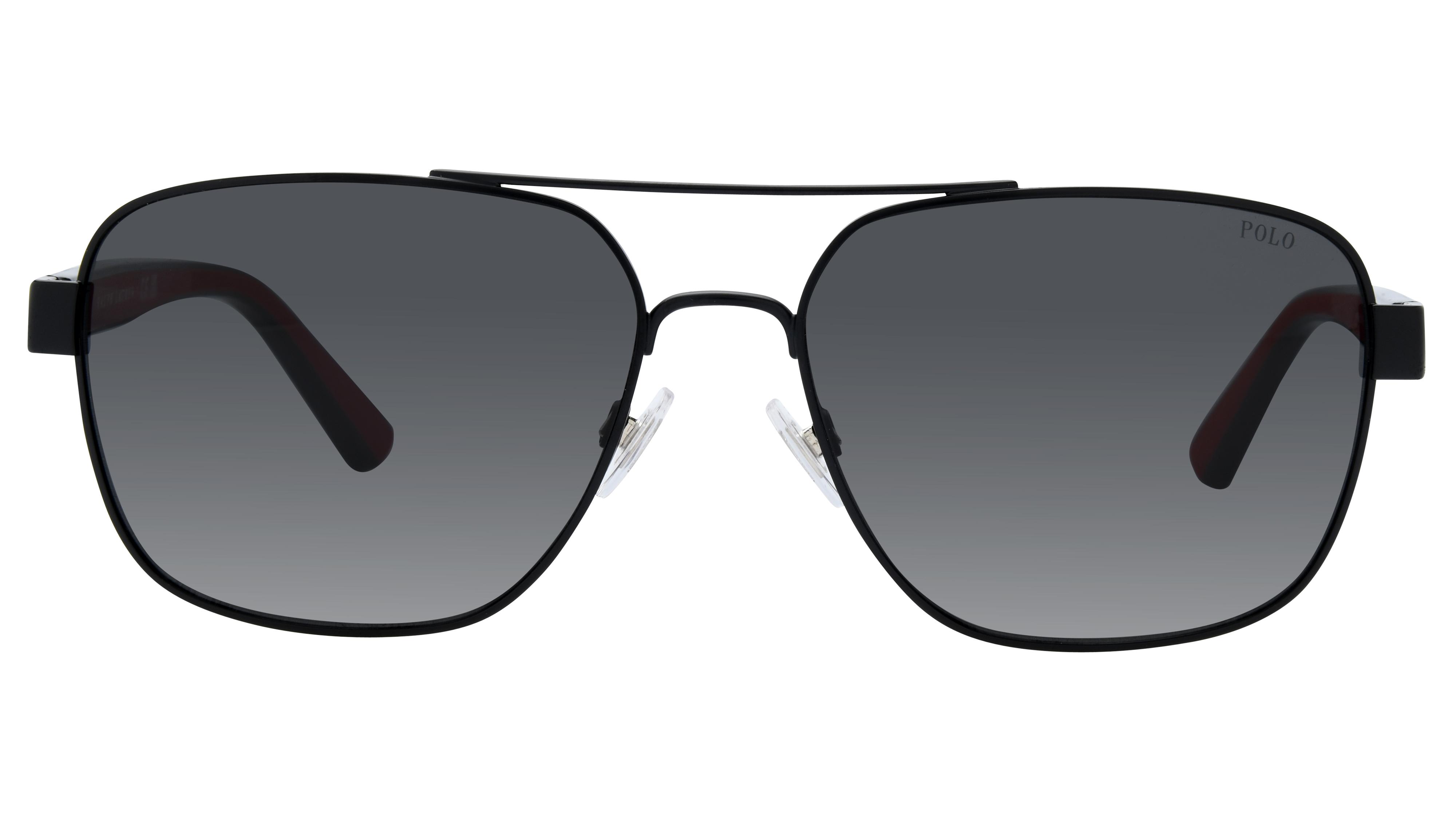 Lunettes de soleil Polo Ralph Lauren Homme Noir Aviateur PH3154 Face