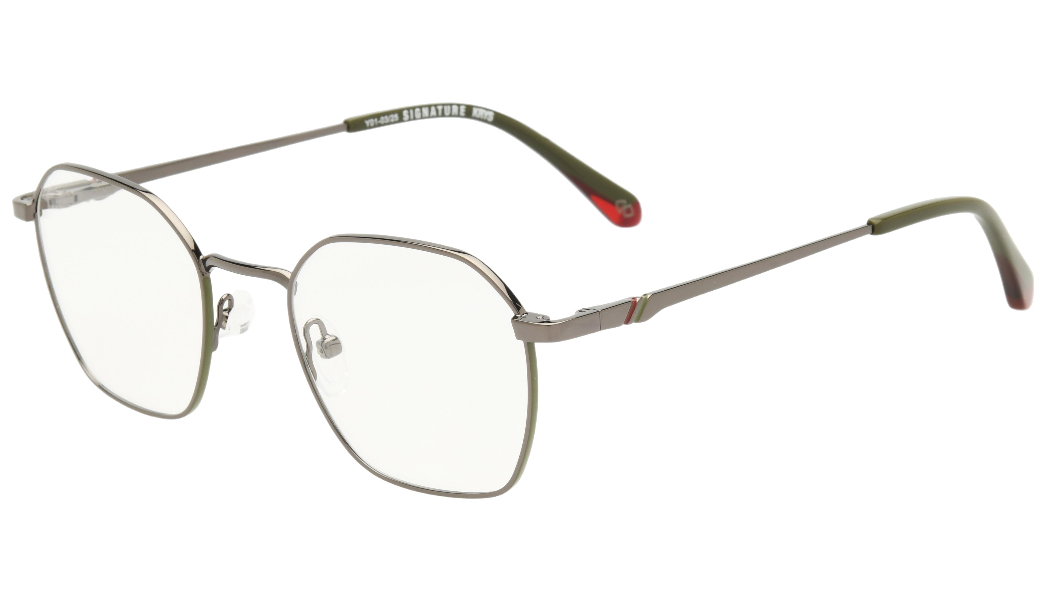 Lunettes de vue Signature Krys Homme Gris Carré Moj2503 Trois-Quart