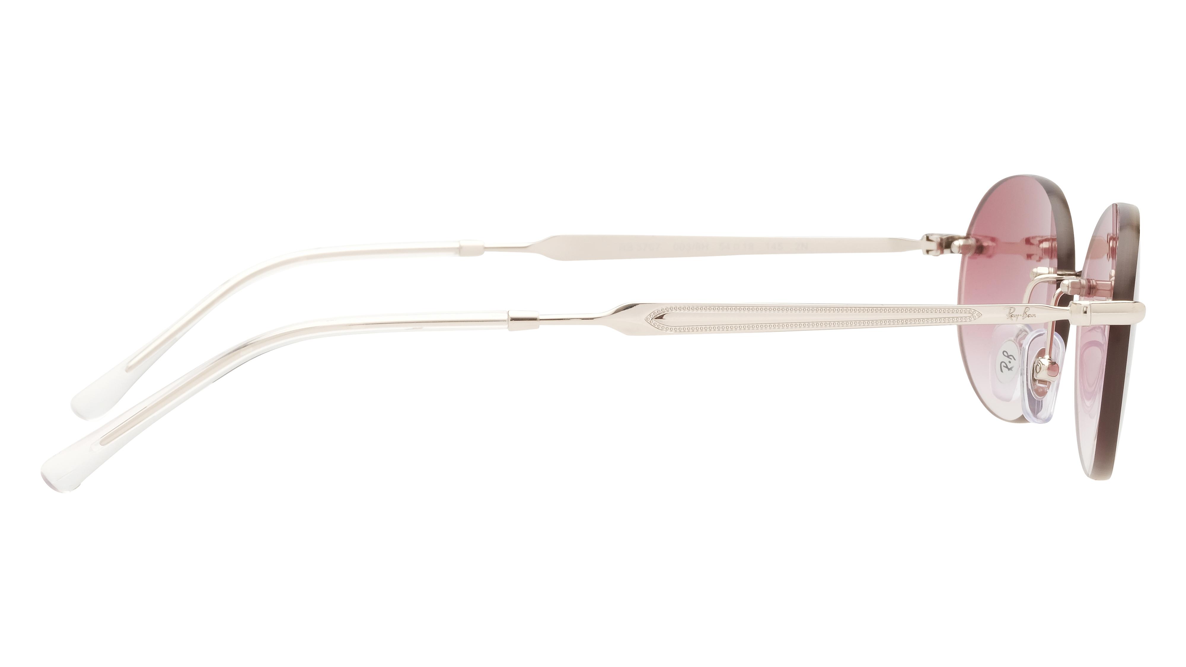 Lunettes de soleil Ray-Ban Mixte Argent Ovale RB3767 Droite