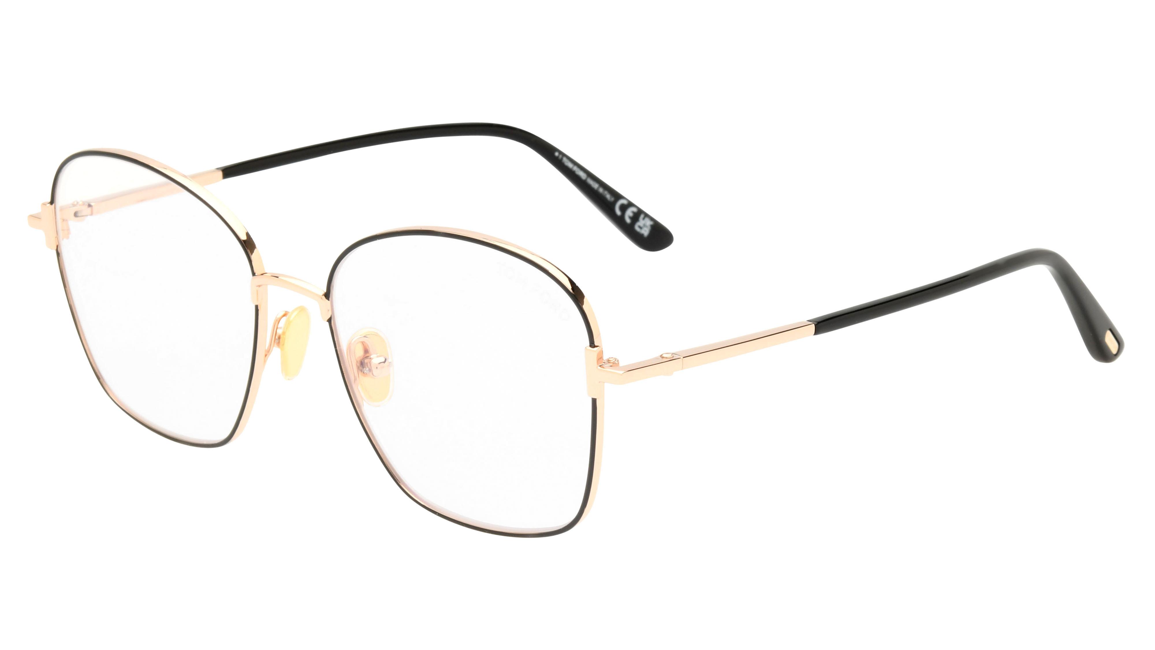 Lunettes de vue Tom Ford Femme Noir Carré Tf5685-B Trois-Quart