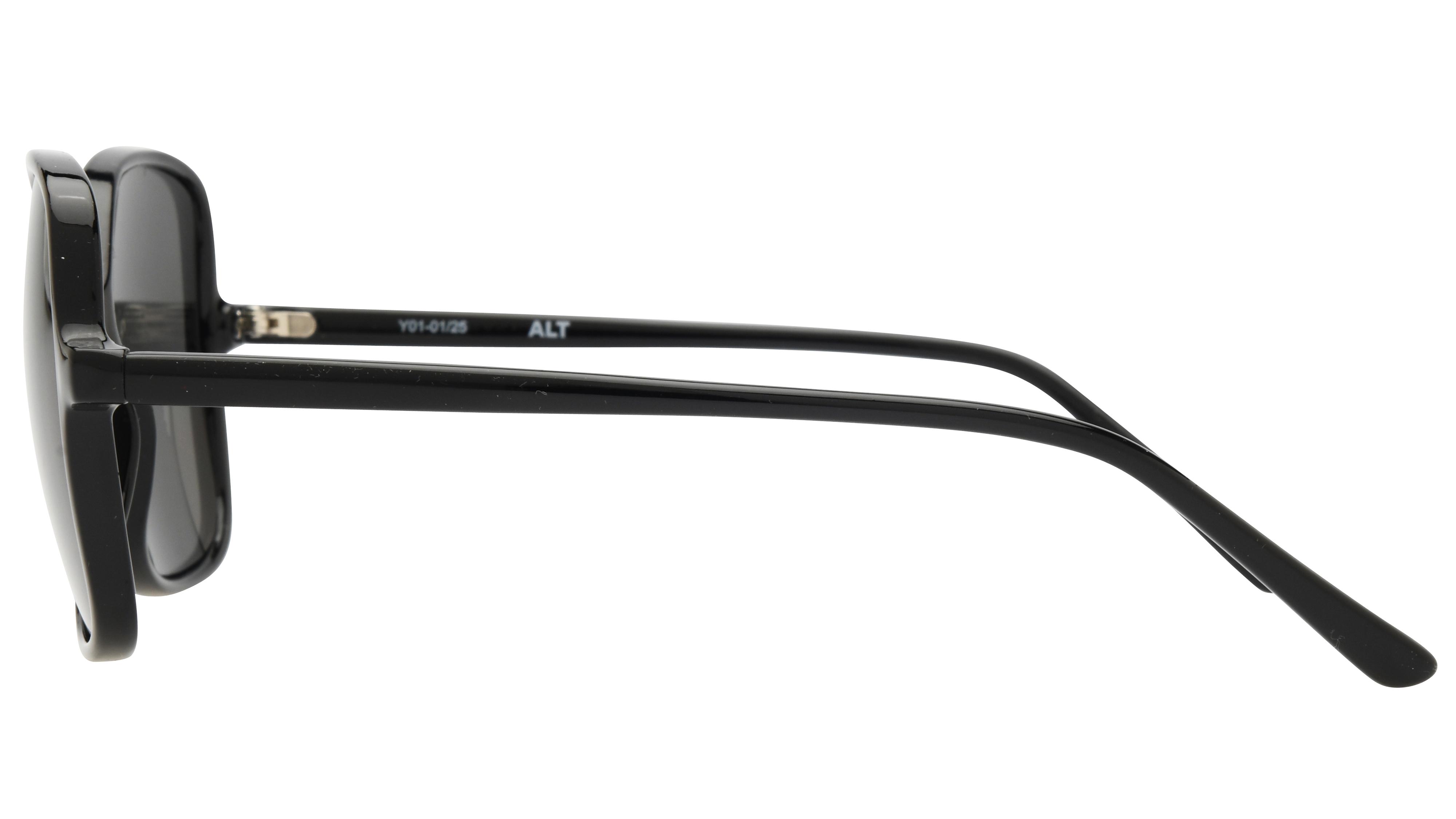 Lunettes de soleil Alternance Femme Noir Rectangle Alt25215 Gauche