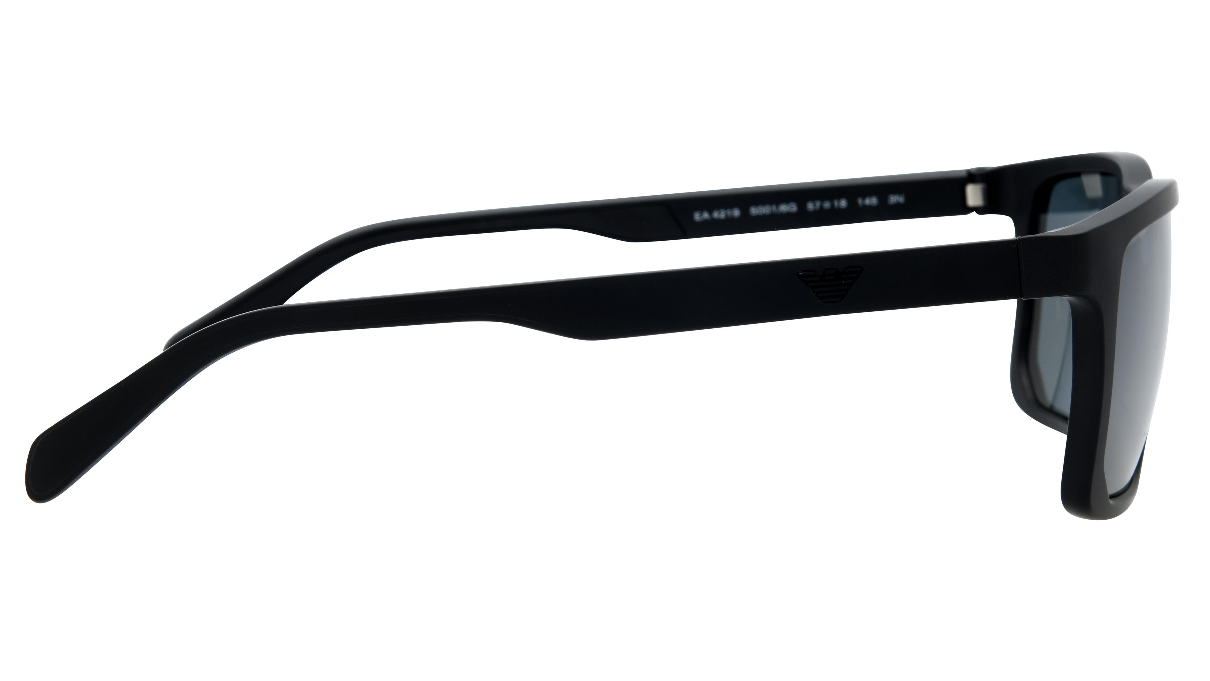 Lunettes de soleil Emporio Armani Homme Noir Rectangle EA4219 Droite