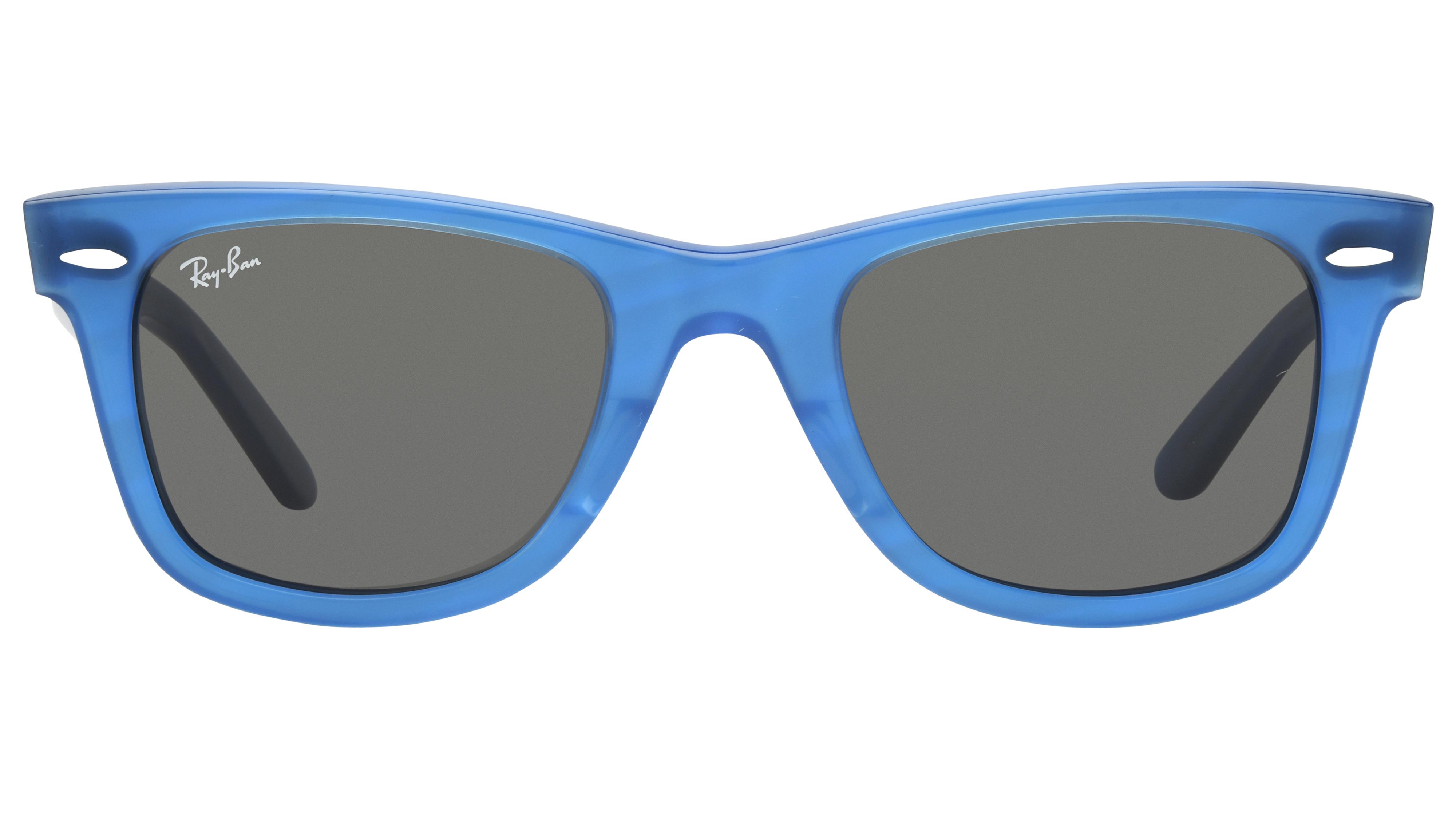 Lunettes de soleil Ray-Ban Mixte Bleu Wayfarer RB2140 Face