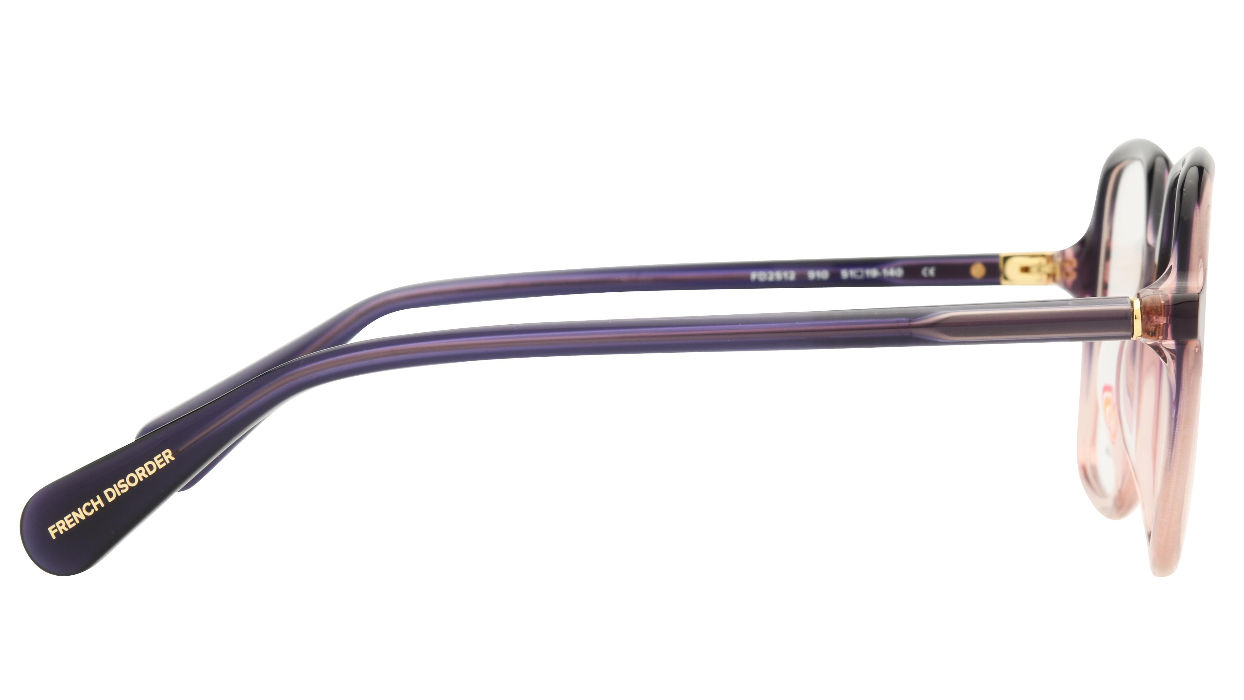 Lunettes de vue French Disorder Femme Transparent Carré Fd2512 Droite