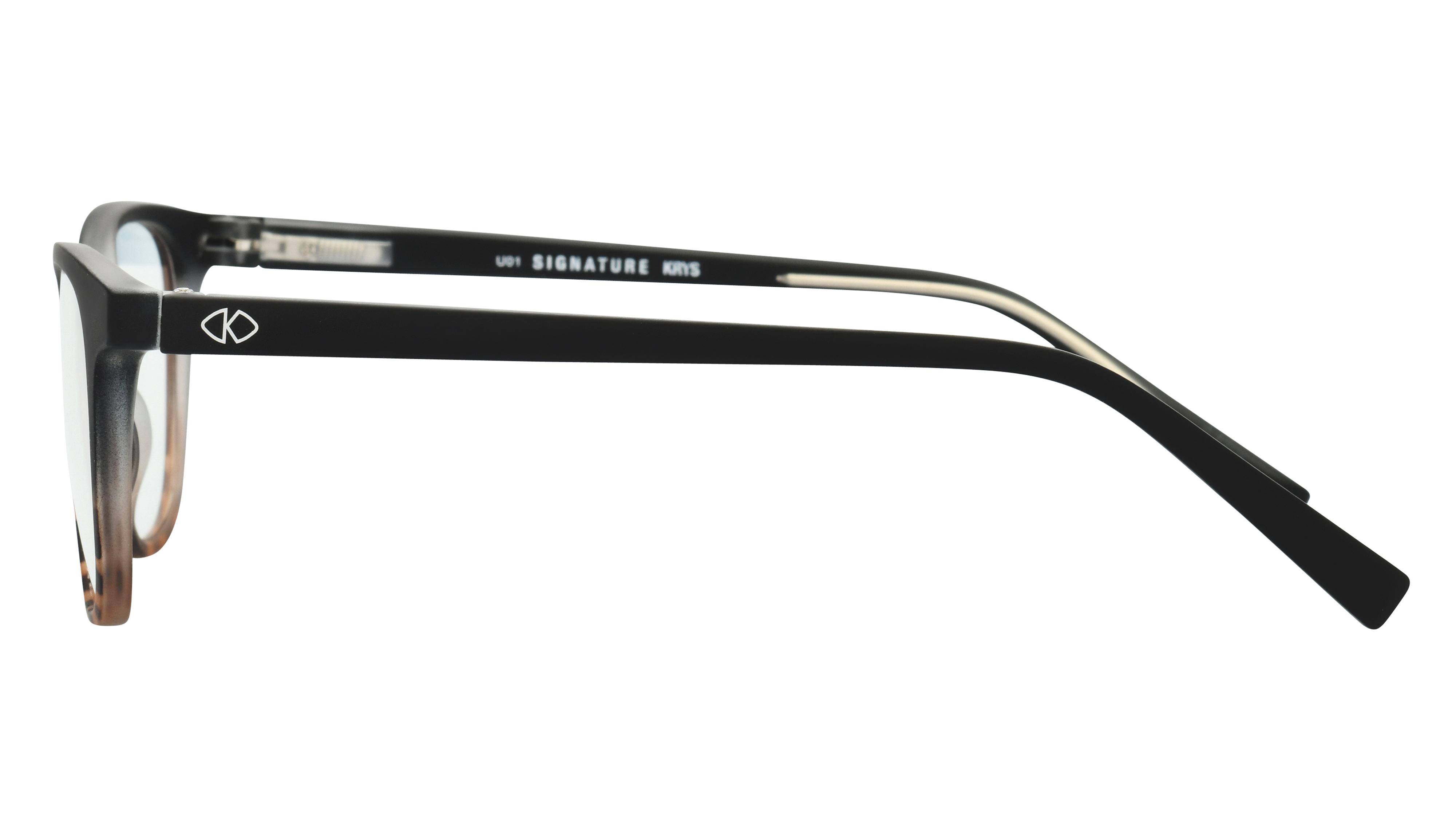 Lunettes anti-lumière bleue Signature Krys Mixte Noir Pantos Skpap-E2104 Gauche