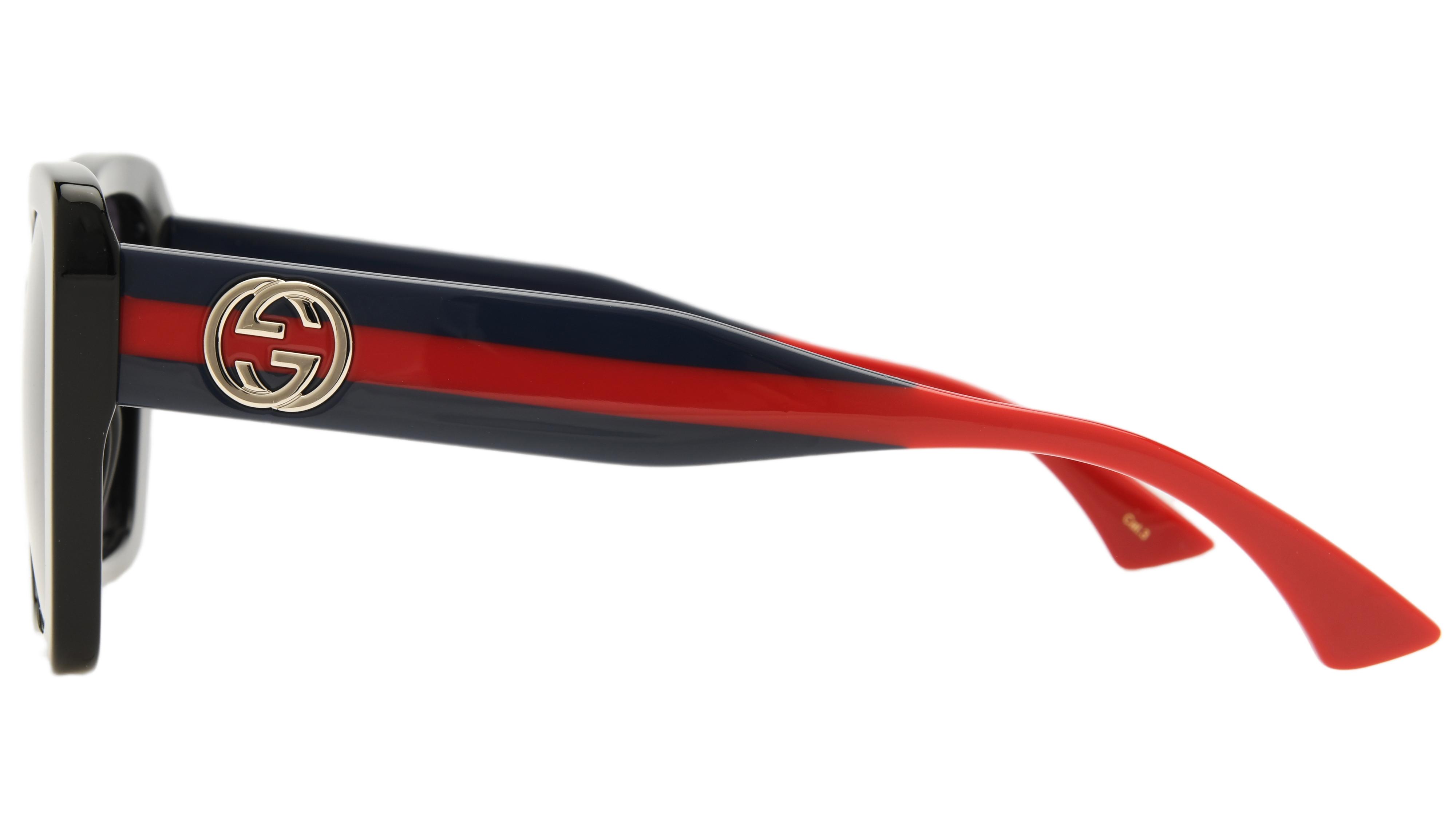 Lunettes de soleil Gucci Femme Noir Rectangle GG1861S Gauche