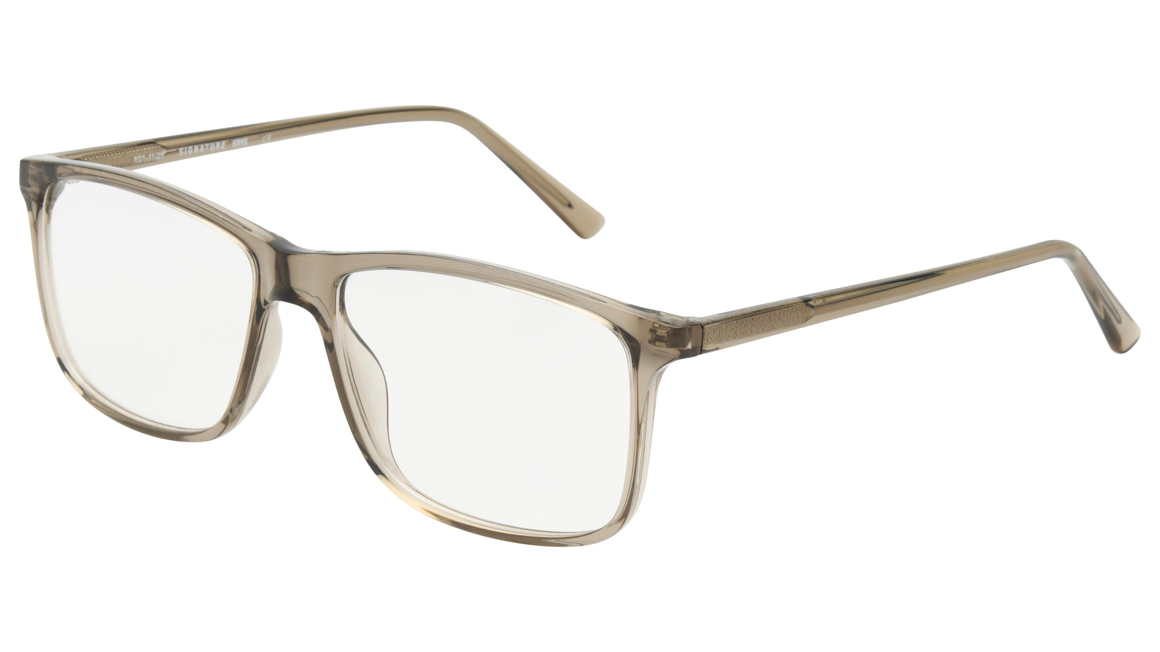 Lunettes de vue Krys Origine Homme Marron Rectangle Ess2603 Trois-Quart