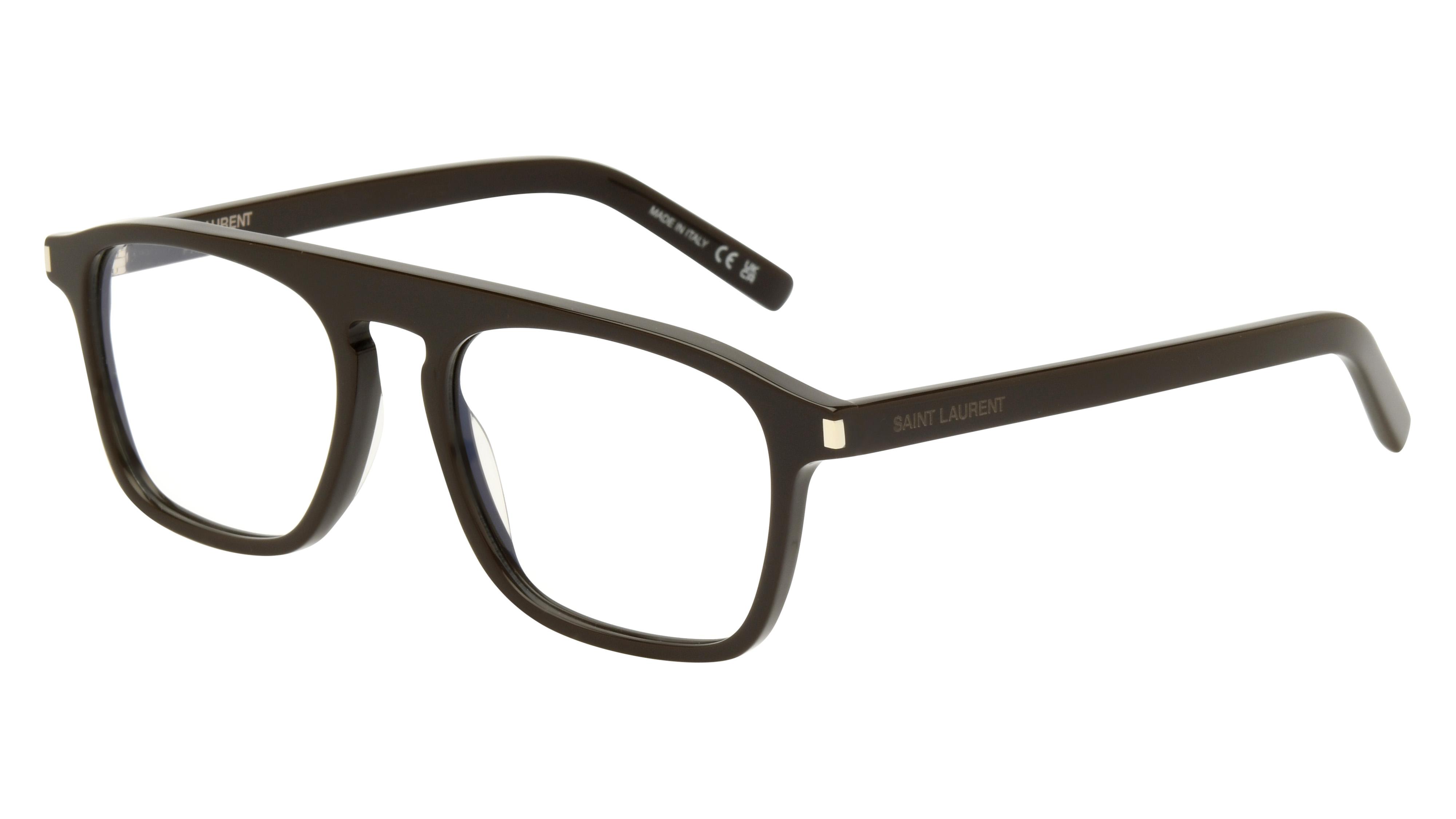 Lunettes de vue Saint Laurent Homme Marron Rectangle Sl Trois-Quart