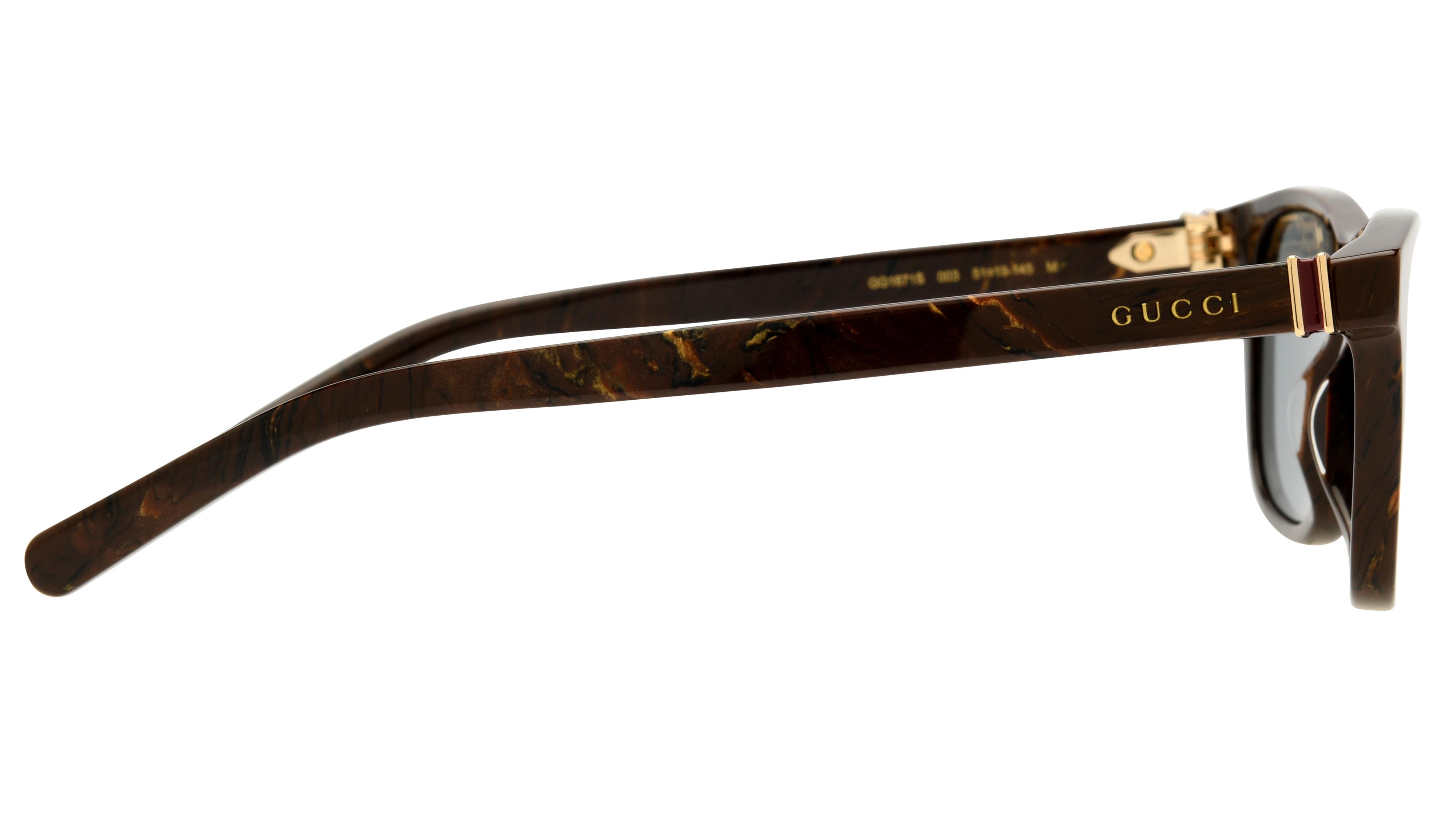 Lunettes de soleil Gucci Homme Marron Pantos Gg1671S Droite