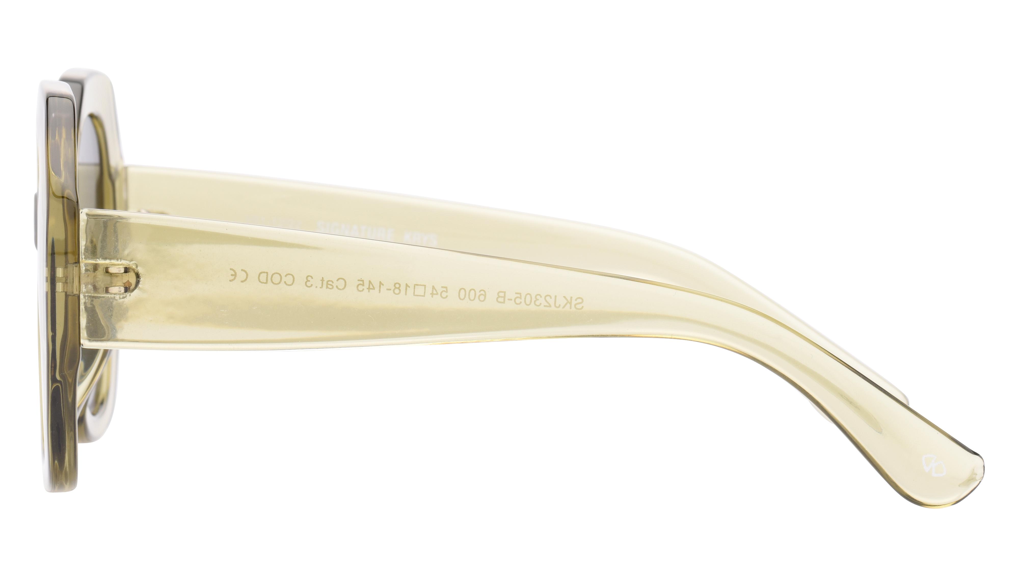 Lunettes de soleil Signature Krys Femme Transparent Ronde Skj2305-B Gauche