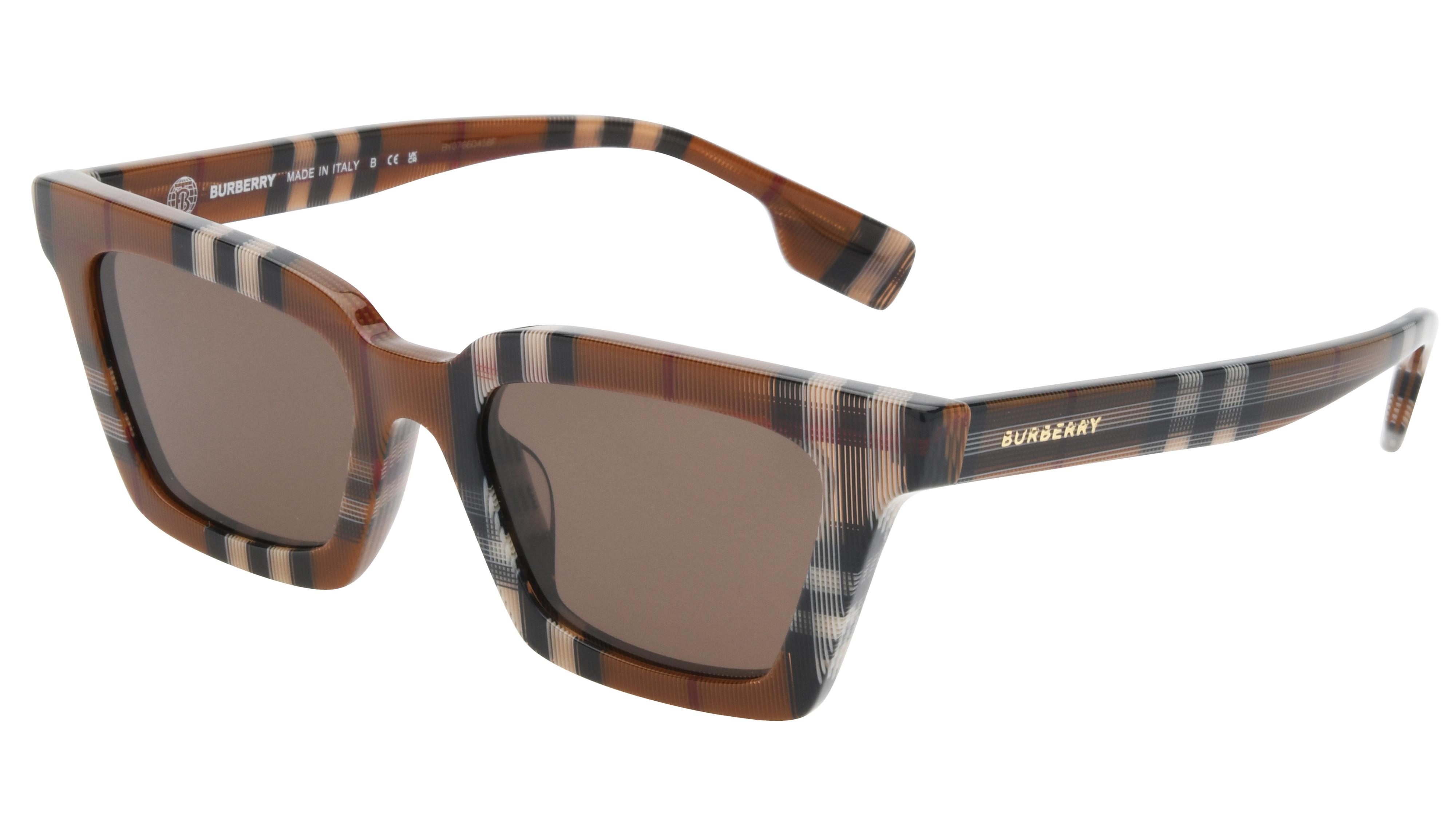 Lunettes de soleil Burberry Femme Marron Rectangle BE4392U Trois-Quart